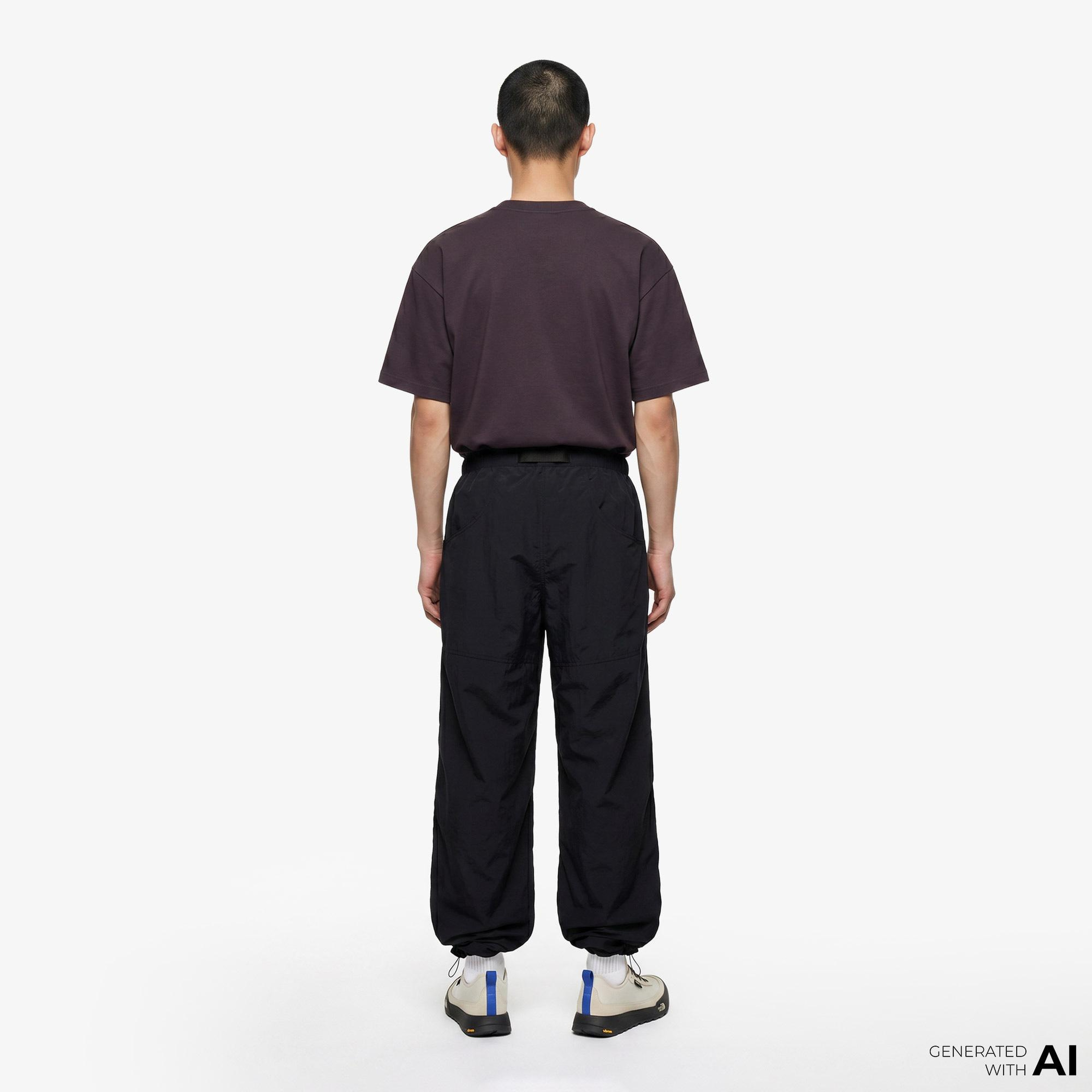 The North Face Red Box Nylon Belted Erkek Siyah Pantolon