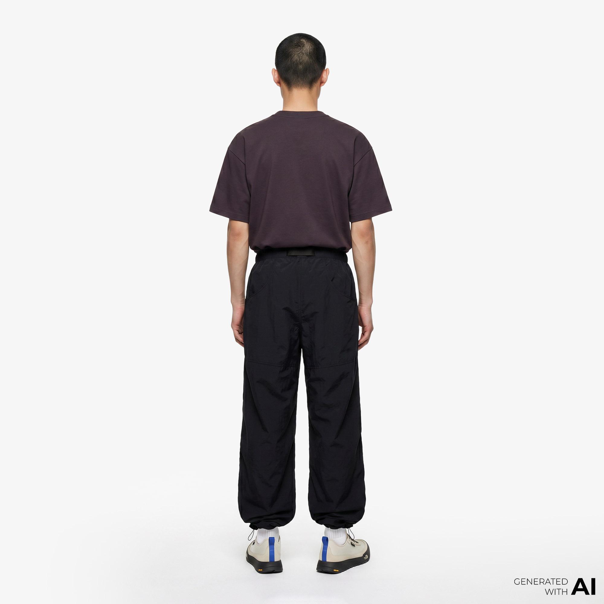 The North Face Red Box Nylon Belted Erkek Siyah Pantolon