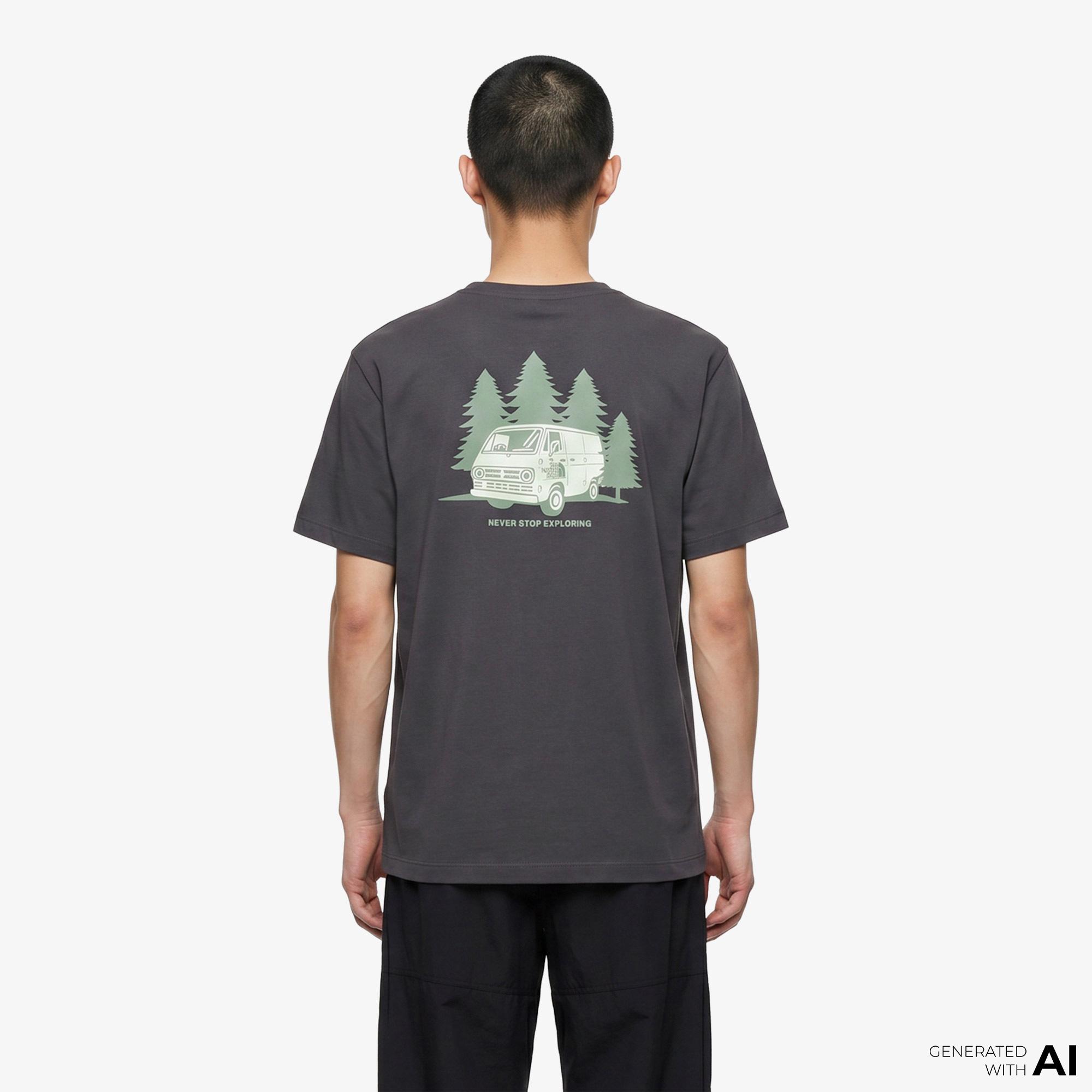 The North Face Van Life Relaxed Erkek Gri T-Shirt