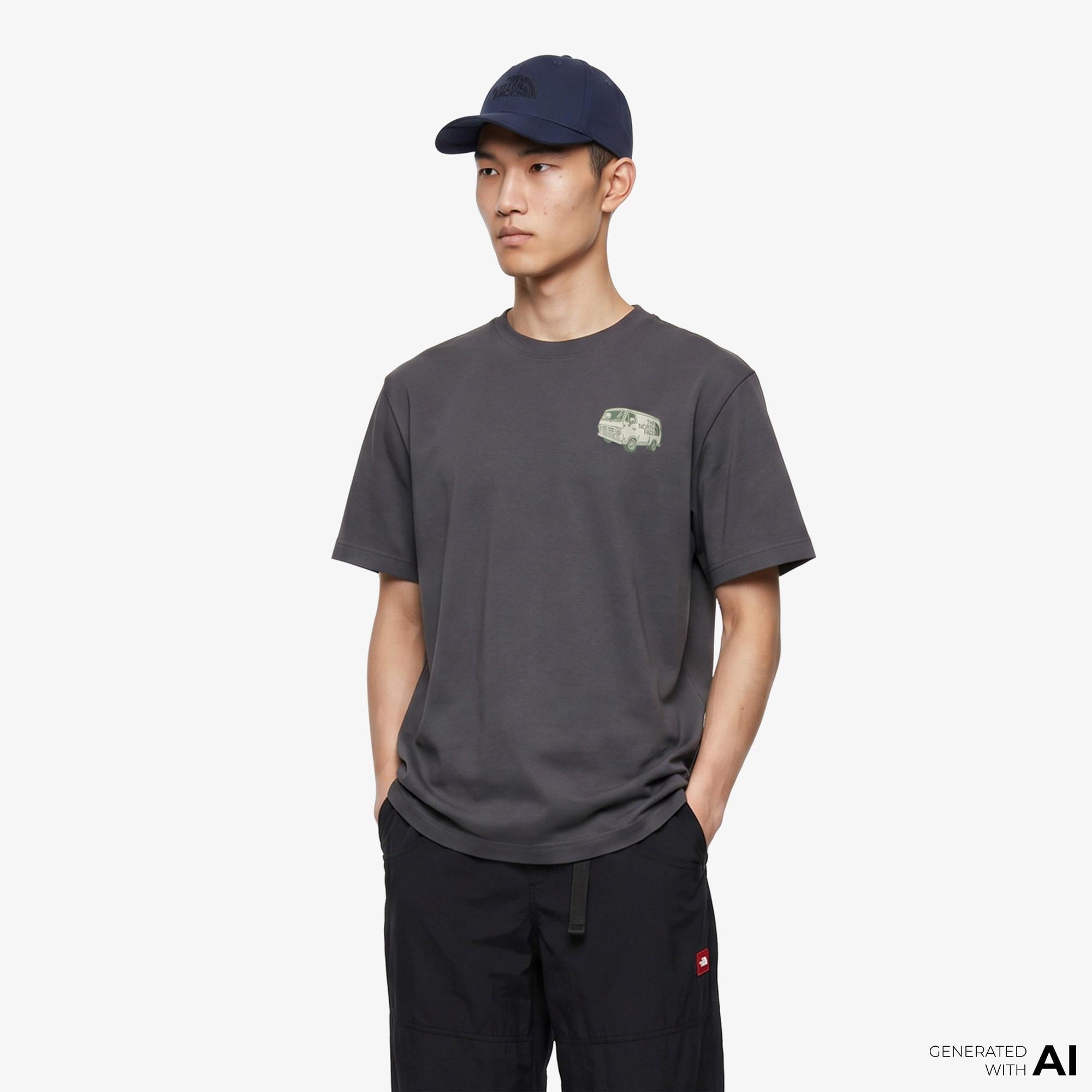 The North Face Van Life Relaxed Erkek Gri T-Shirt
