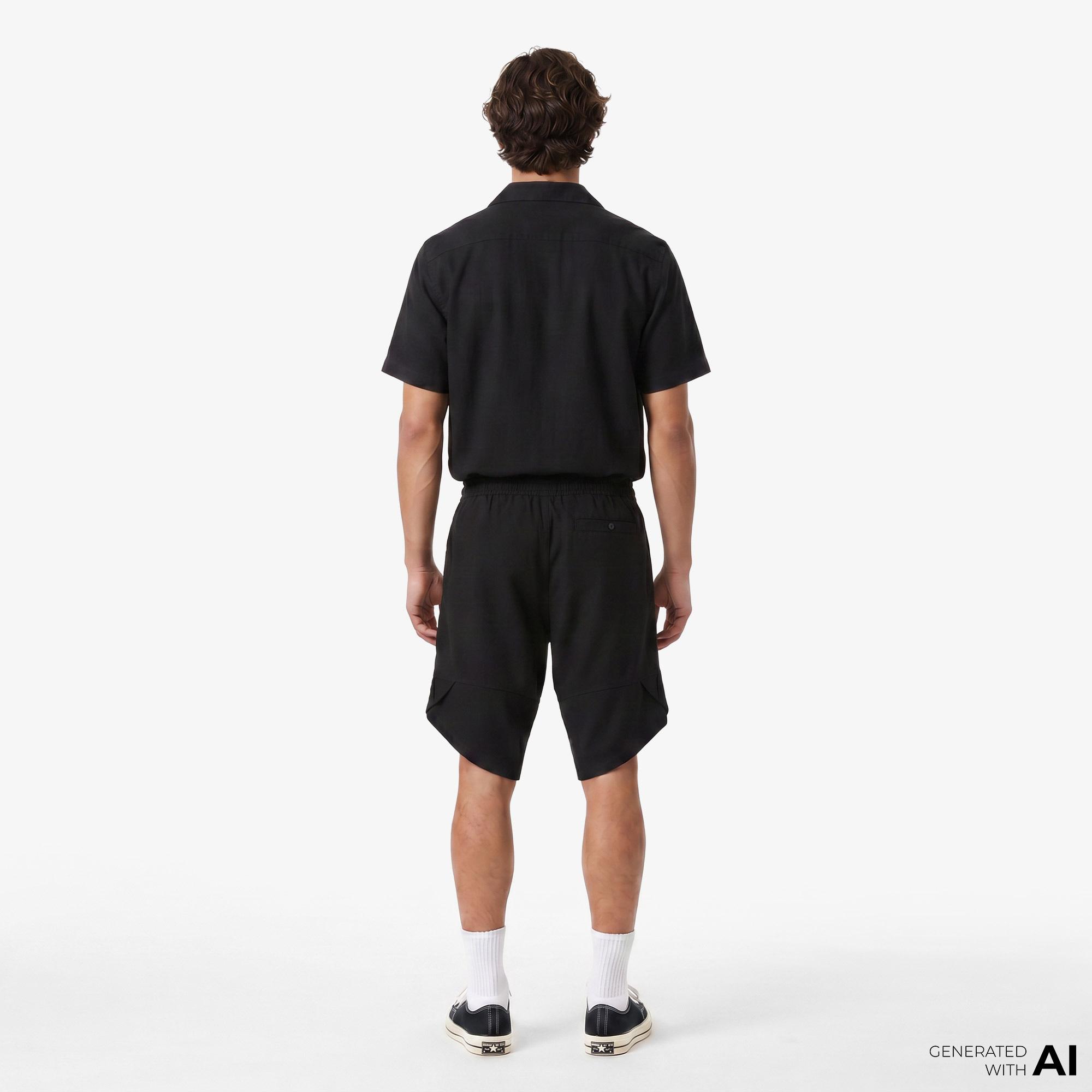 UNITED4 Regular Fit Erkek Siyah Şort
