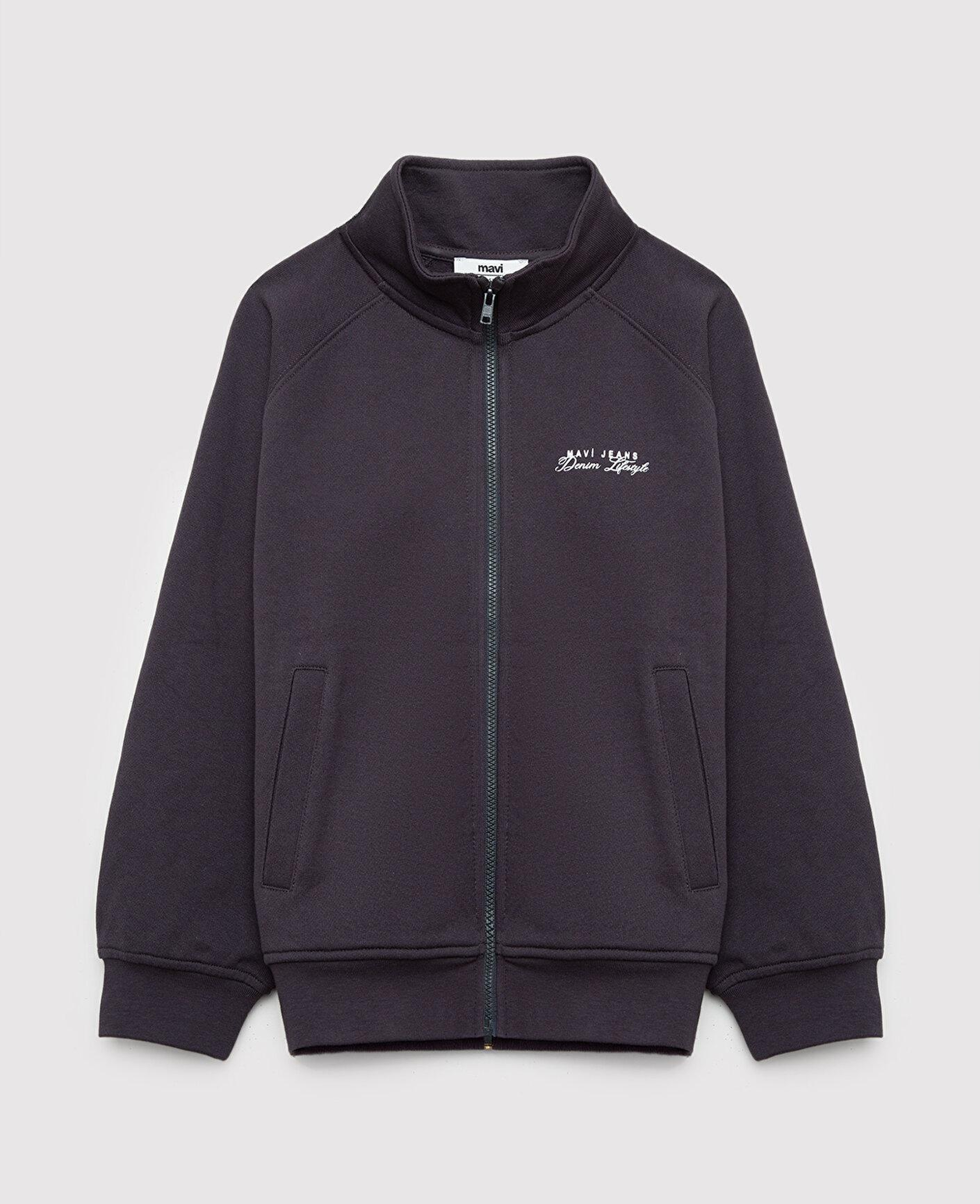 Mavi Mavi Jeans Baskılı Fermuarlı Antrasit Sweatshirt 7S10192-70087