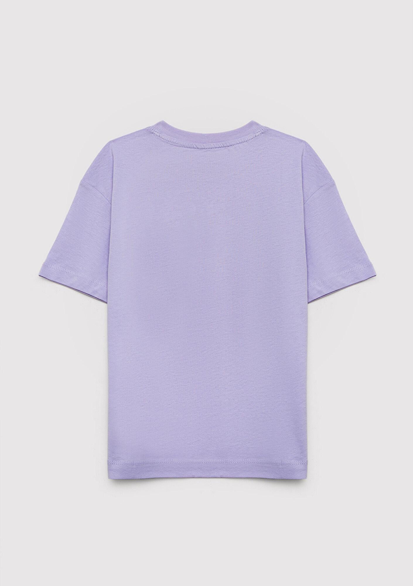 Mavi Mavi Logo Baskılı Mor Tişört Loose Fit / Bol Rahat Kesim 7610479-70523