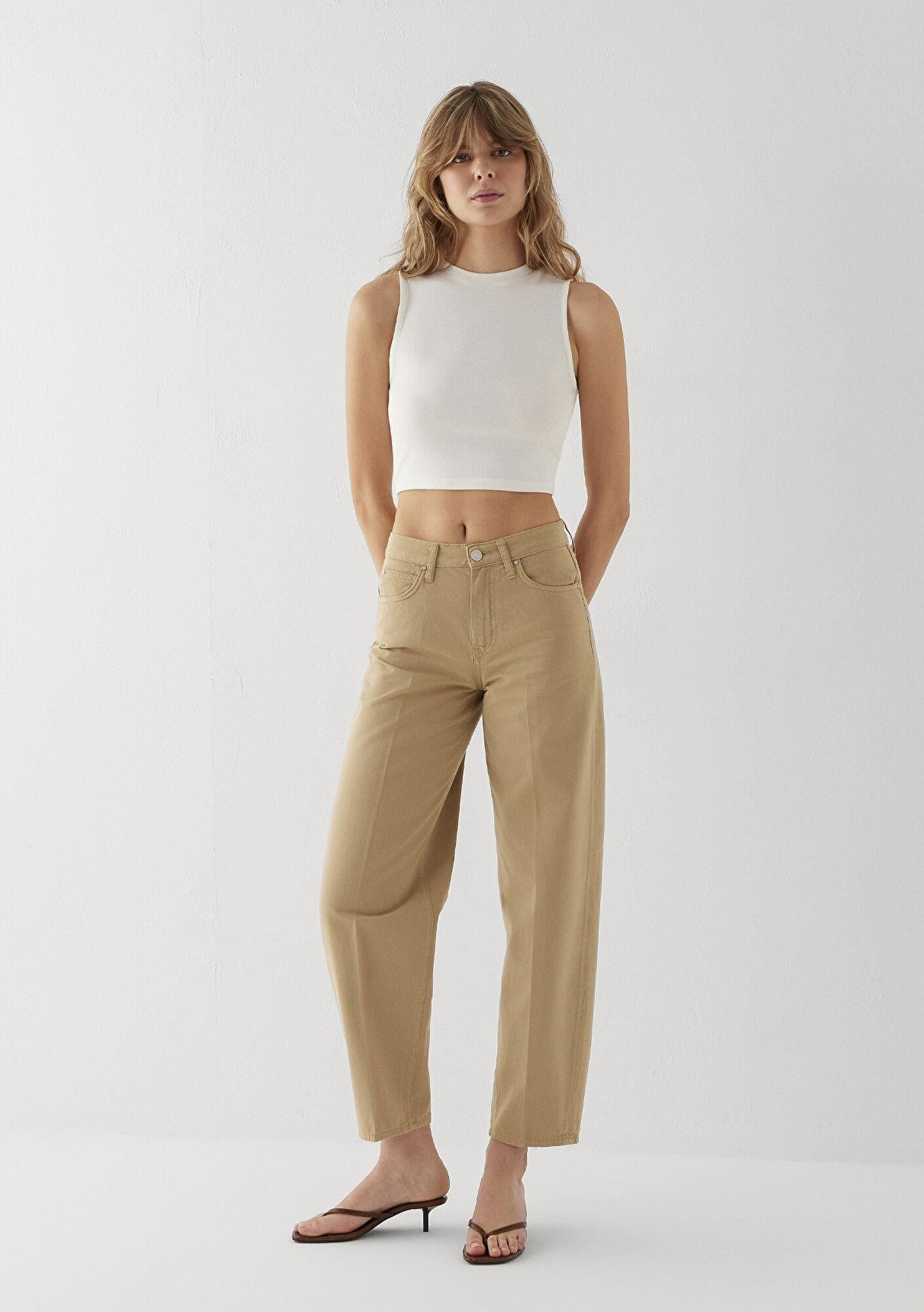 Mavi Tiya Mavi Edition Camel Gabardin Pantolon 1018900-A4201