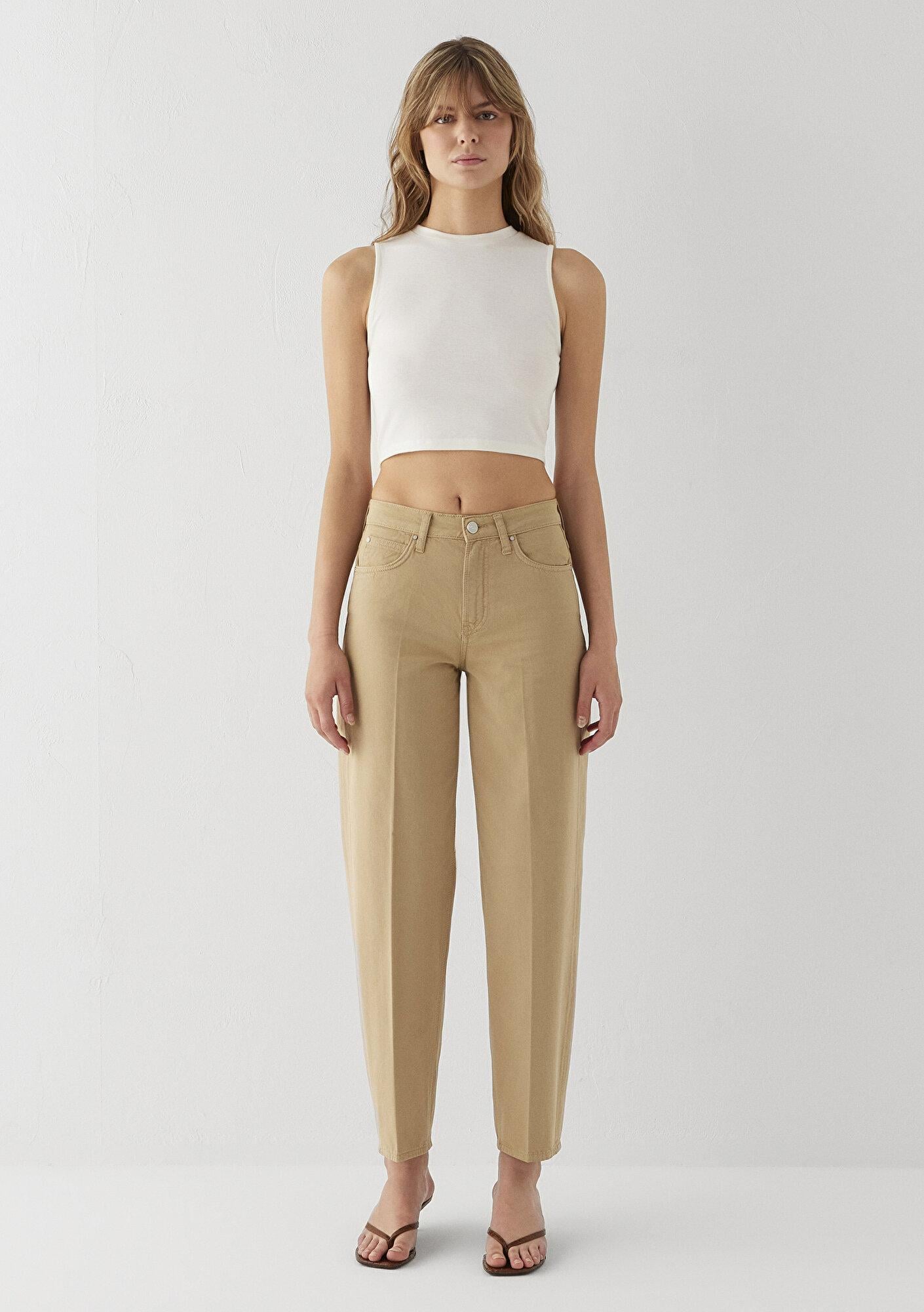 Mavi Tiya Mavi Edition Camel Gabardin Pantolon 1018900-A4201