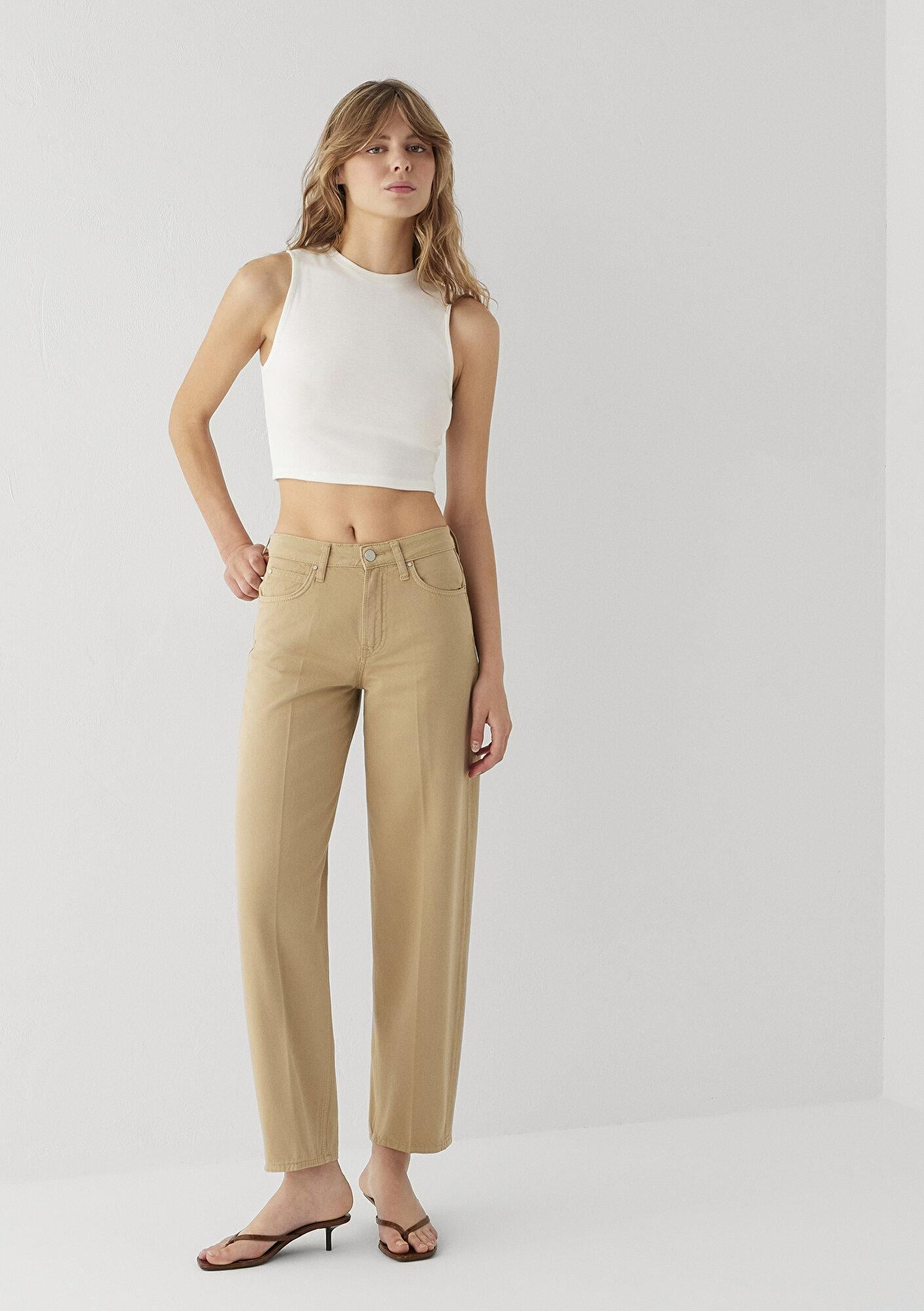 Mavi Tiya Mavi Edition Camel Gabardin Pantolon 1018900-A4201
