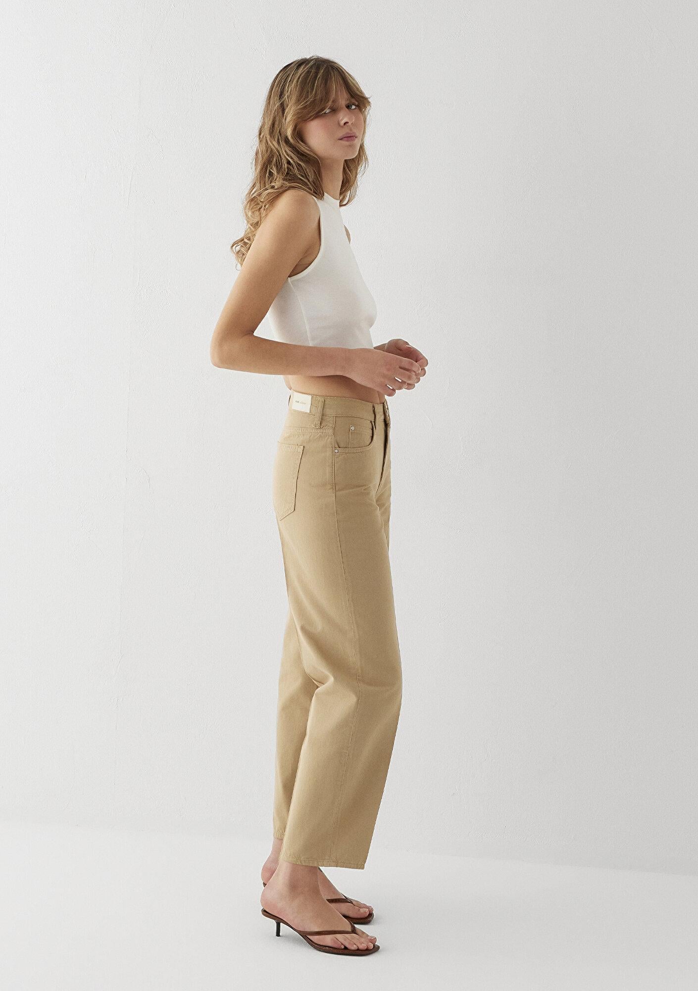 Mavi Tiya Mavi Edition Camel Gabardin Pantolon 1018900-A4201