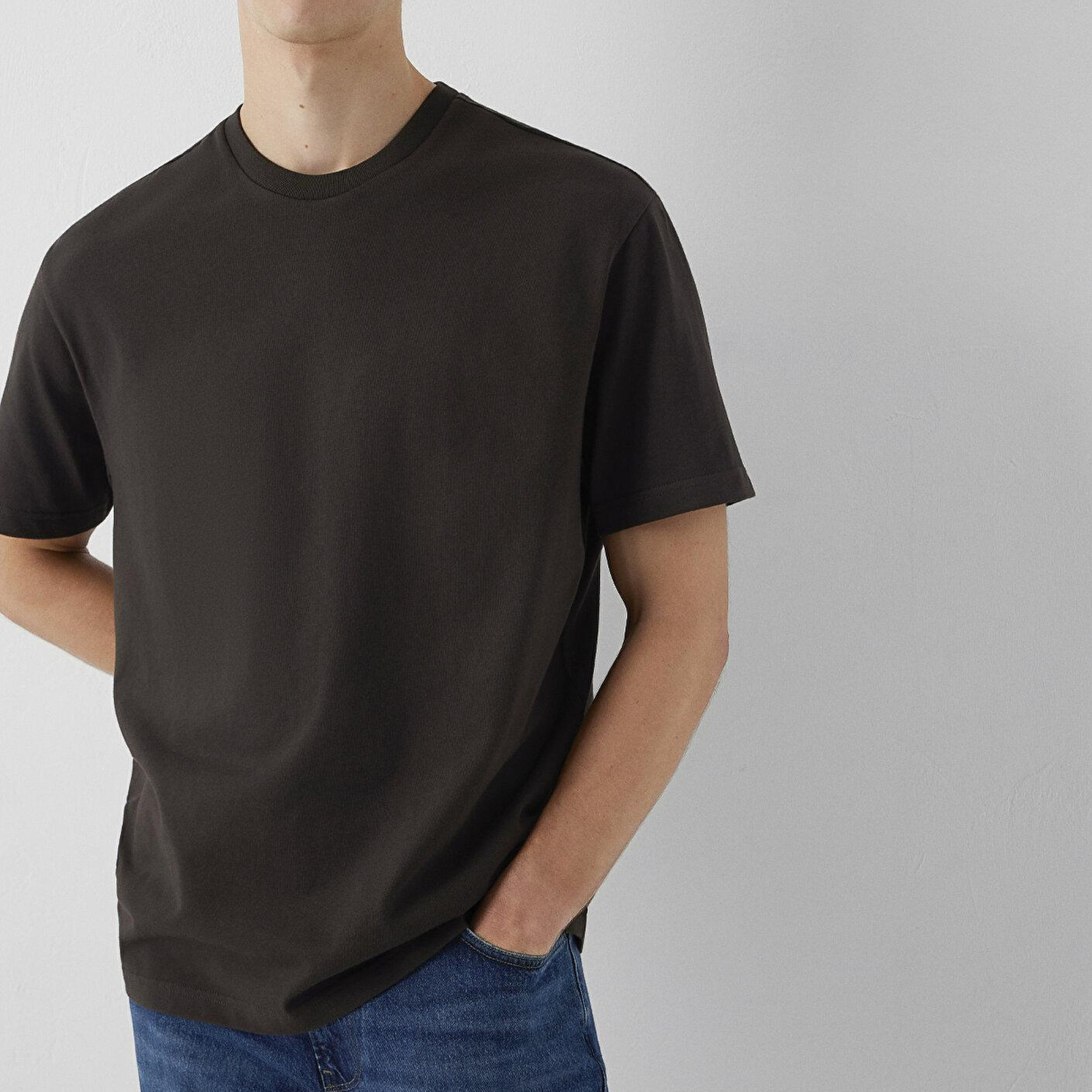 Mavi 2li Erkek Basic Tişört Loose Fit / Bol Rahat Kesim 0613555-90892