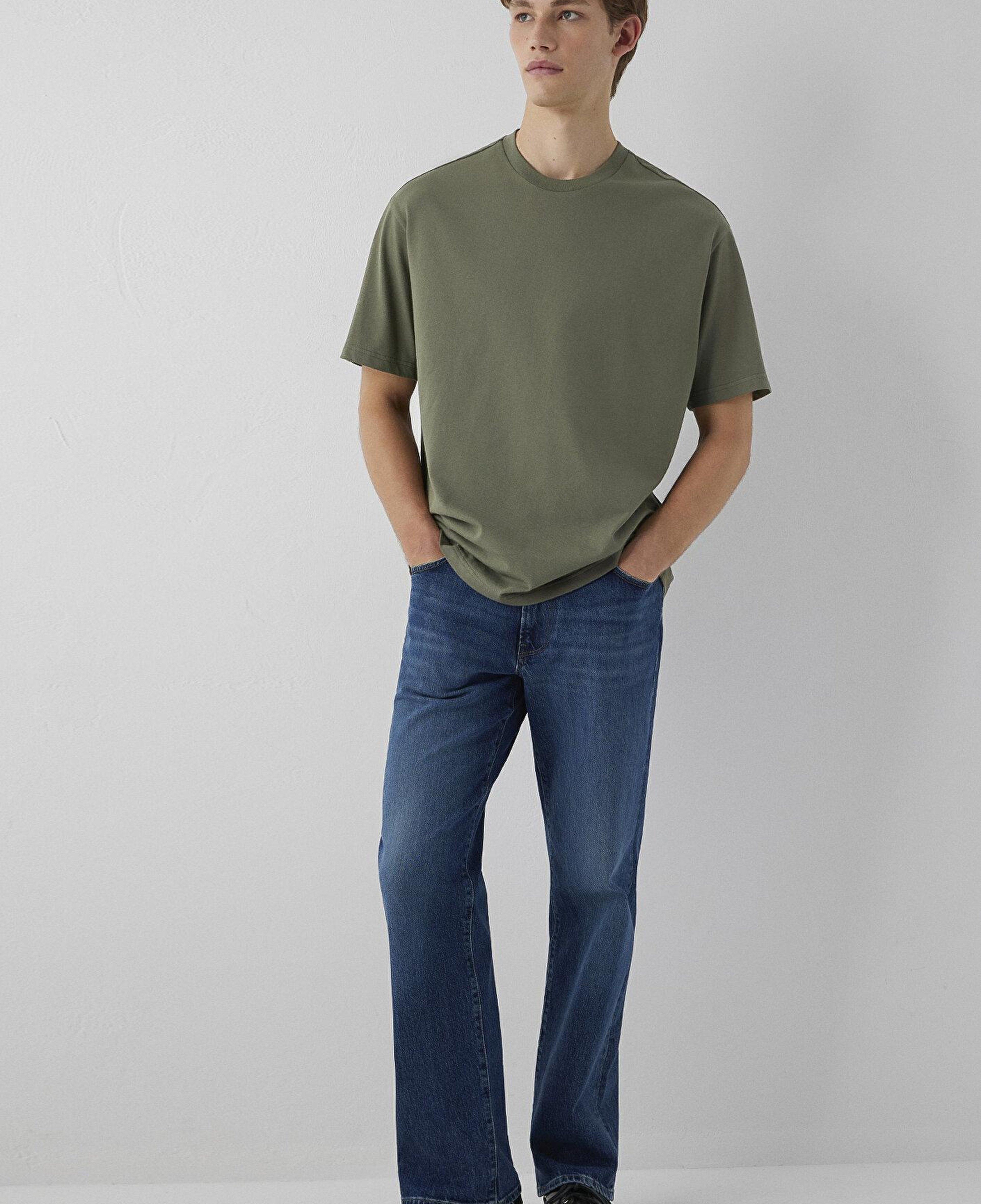 Mavi 2li Erkek Basic Tişört Loose Fit / Bol Rahat Kesim 0613555-90892