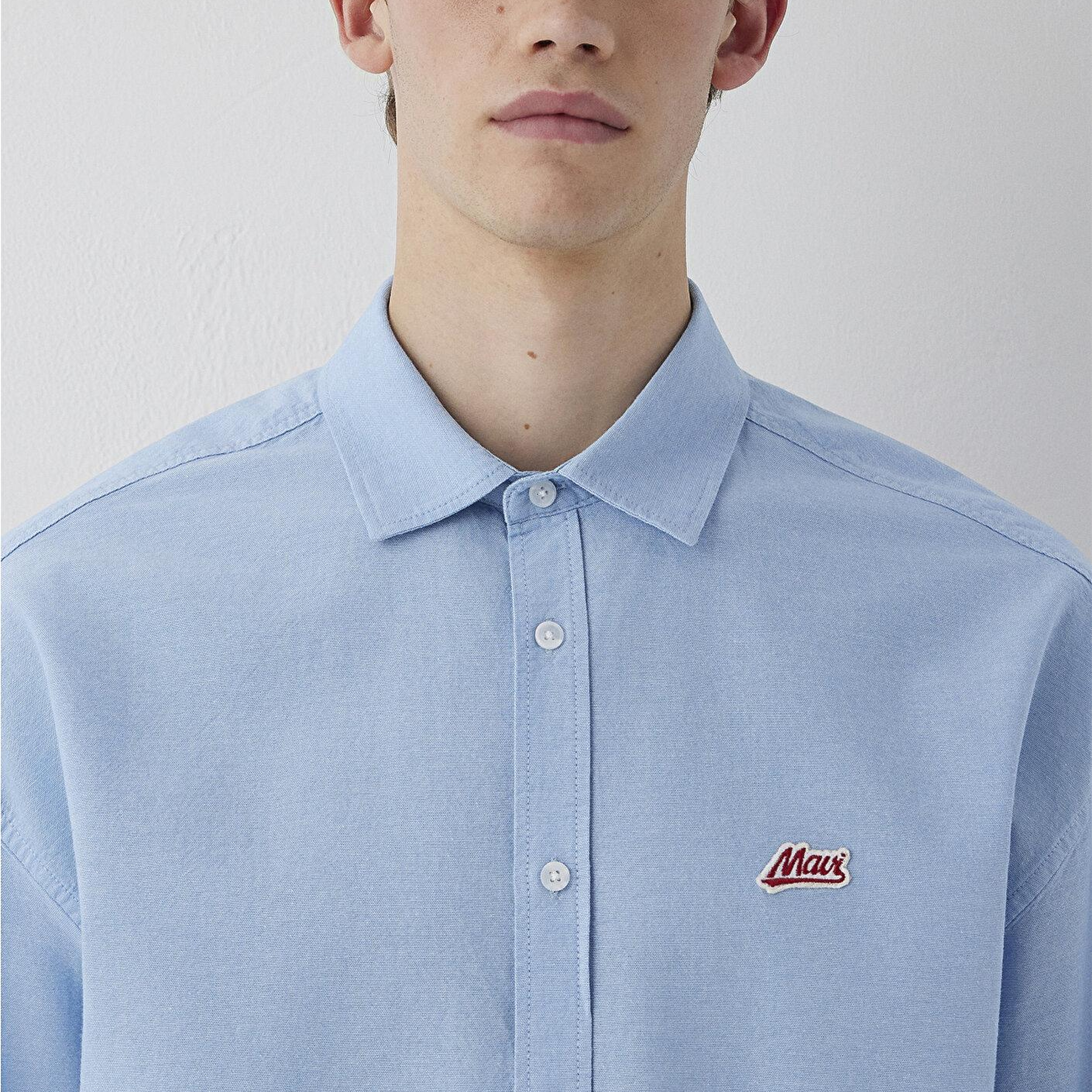 Mavi Mavi Logo Baskılı Mavi Gömlek Oversize / Geniş Kesim 0212124-70804