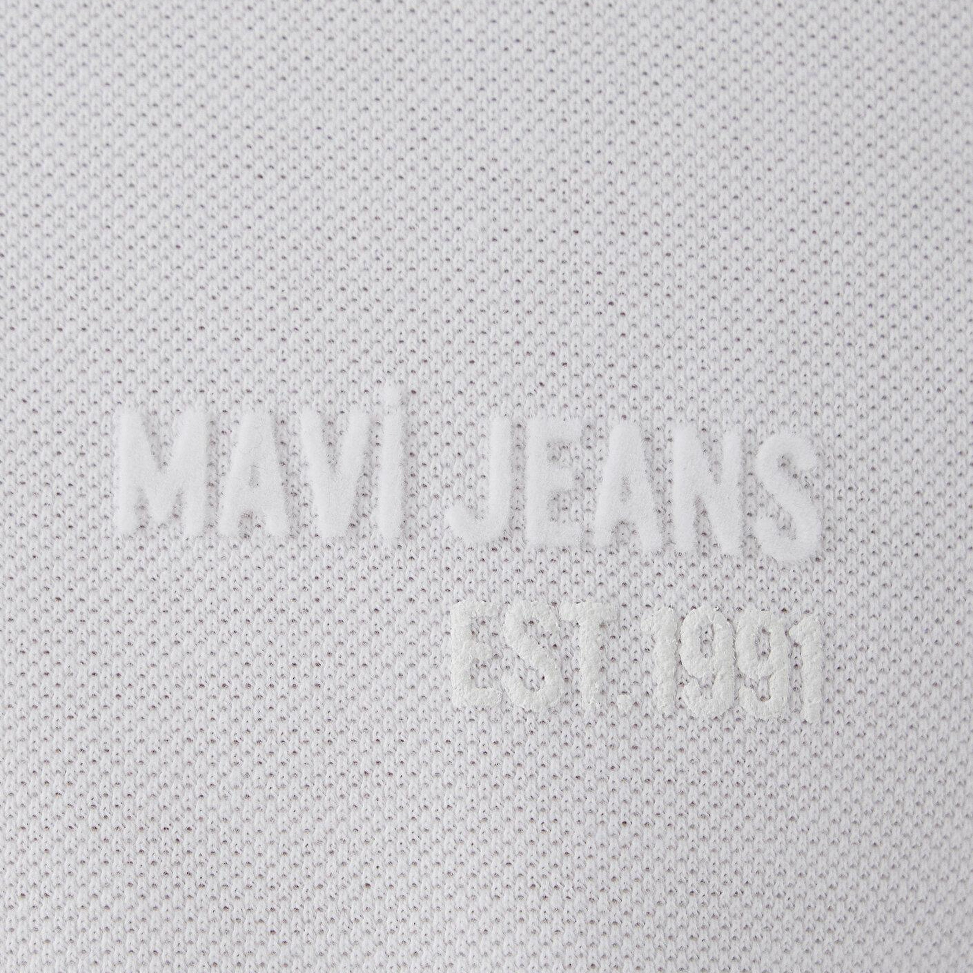 Mavi Beyaz Polo Tişört Loose Fit / Bol Rahat Kesim 0613494-620