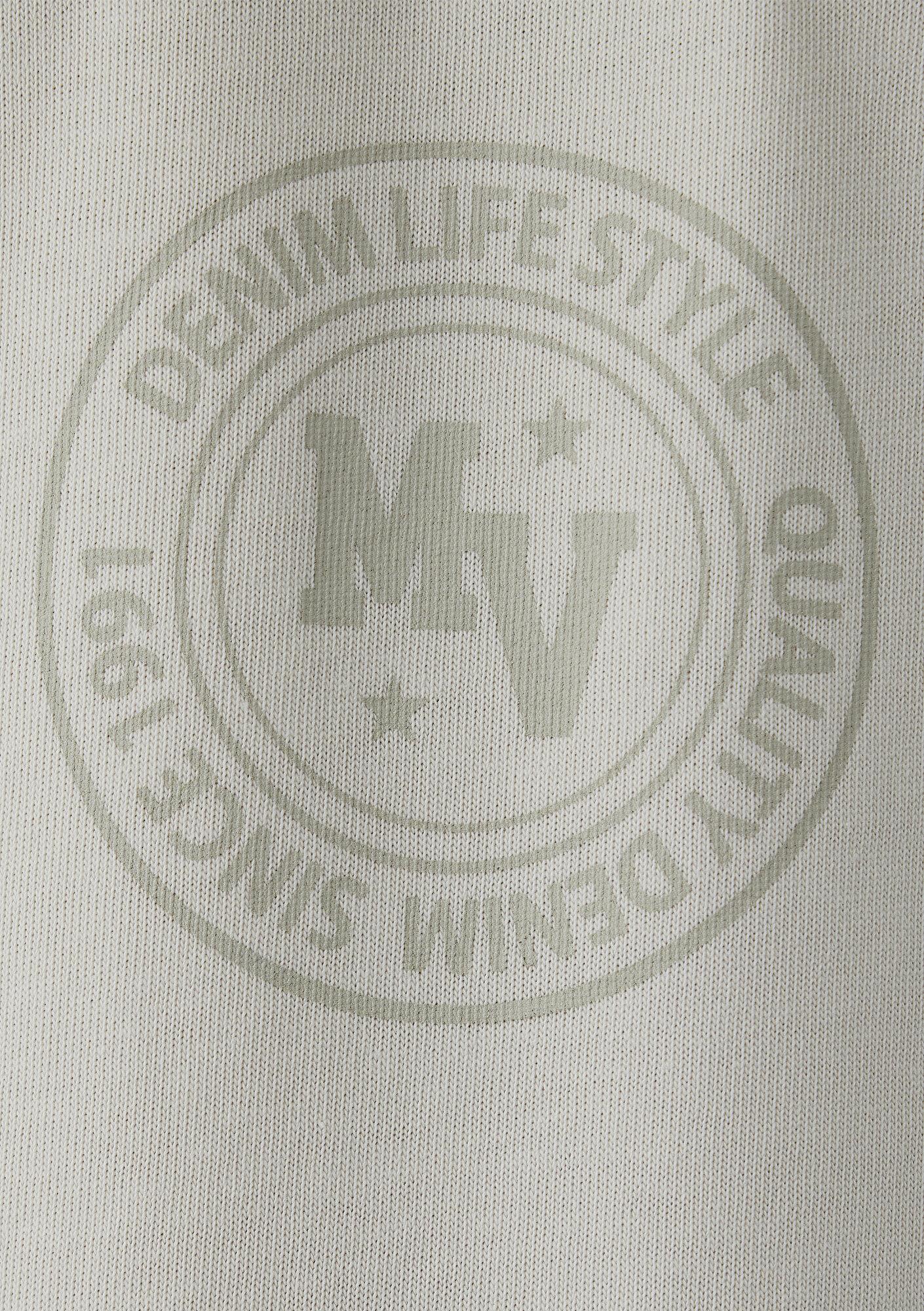 Mavi Mavi Logo Baskılı Bej Tişört Loose Fit / Bol Rahat Kesim 0612897-70134
