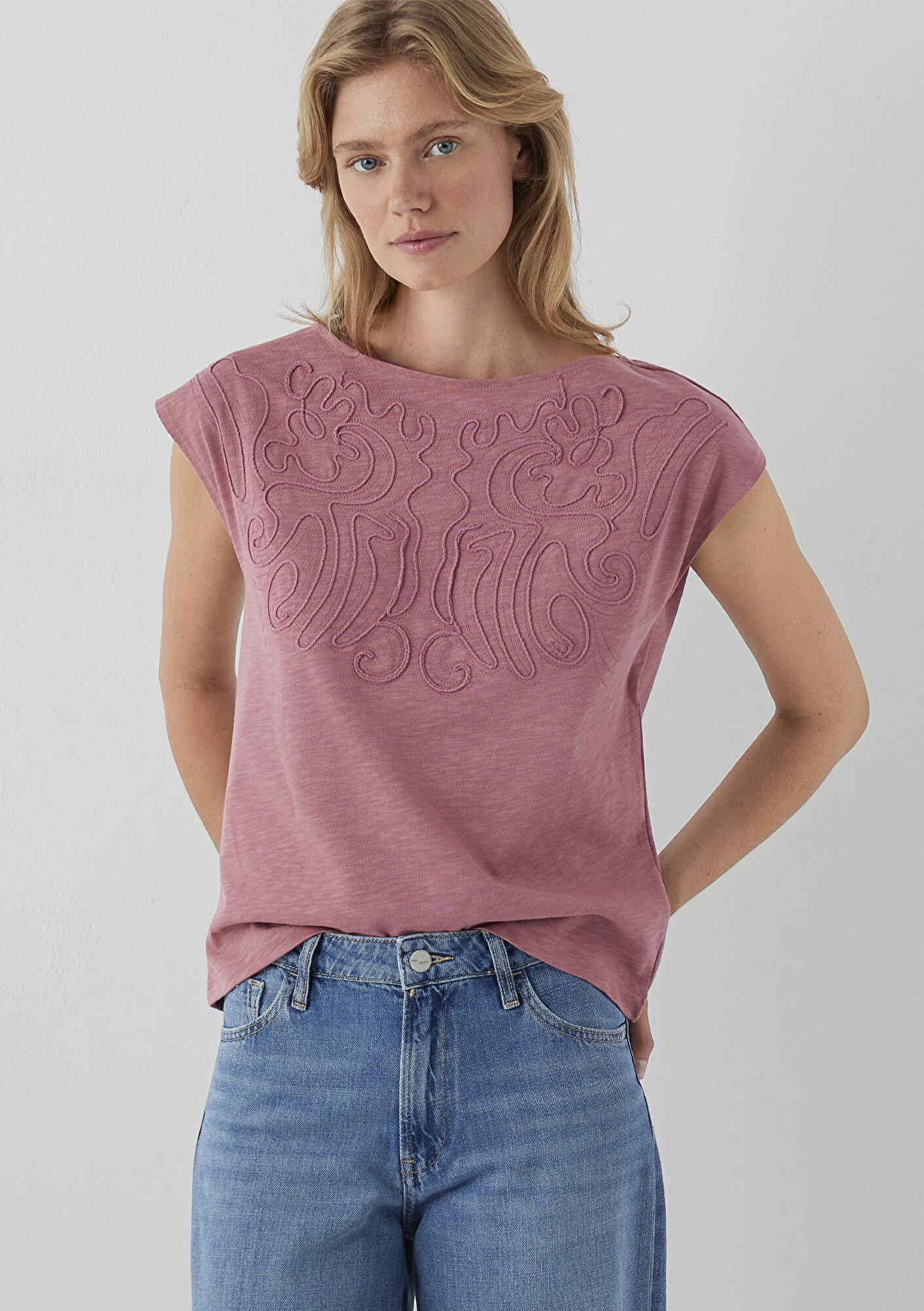 Mavi Pembe Tişört Regular Fit / Normal Kesim 1614369-90485