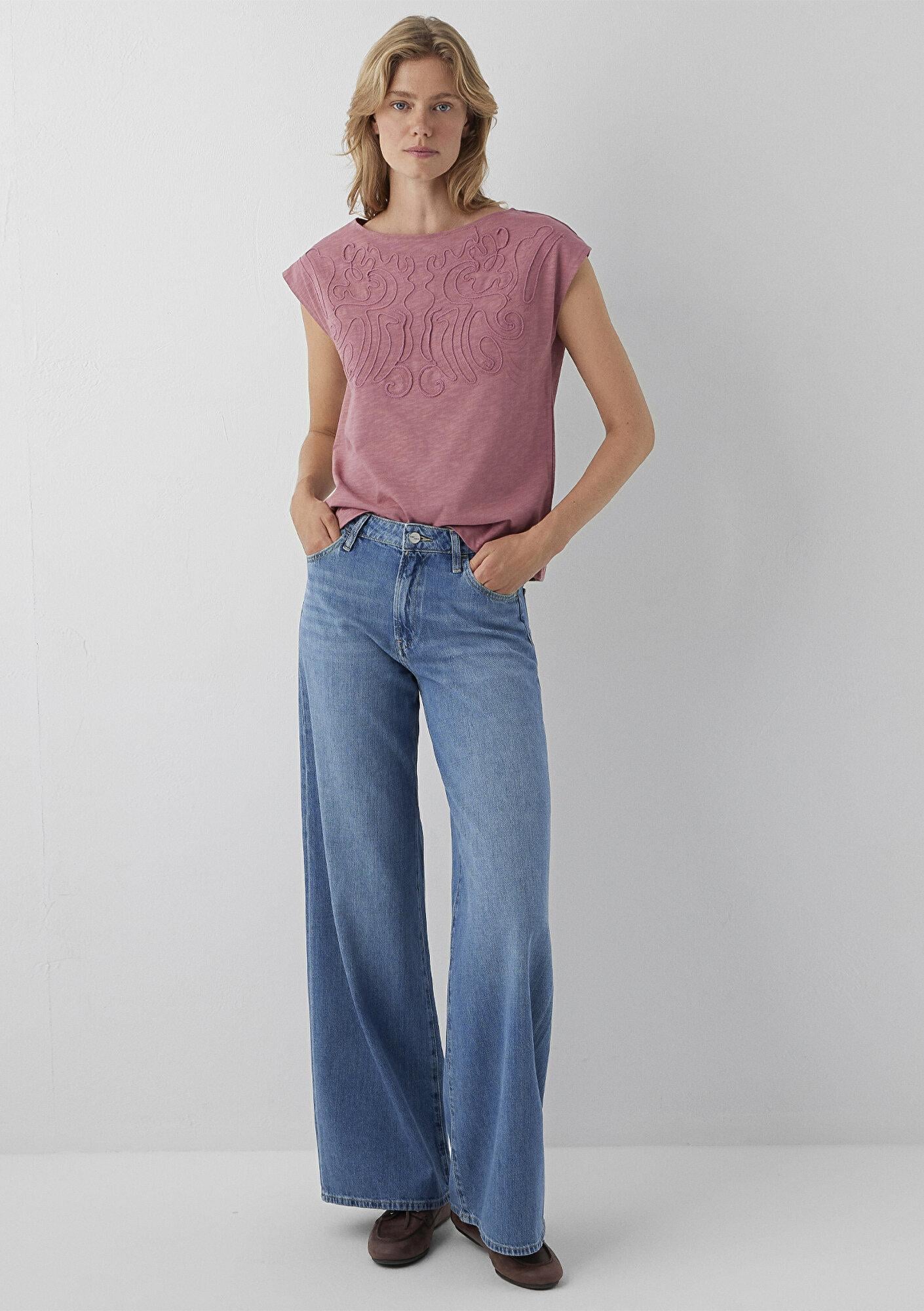 Mavi Pembe Tişört Regular Fit / Normal Kesim 1614369-90485