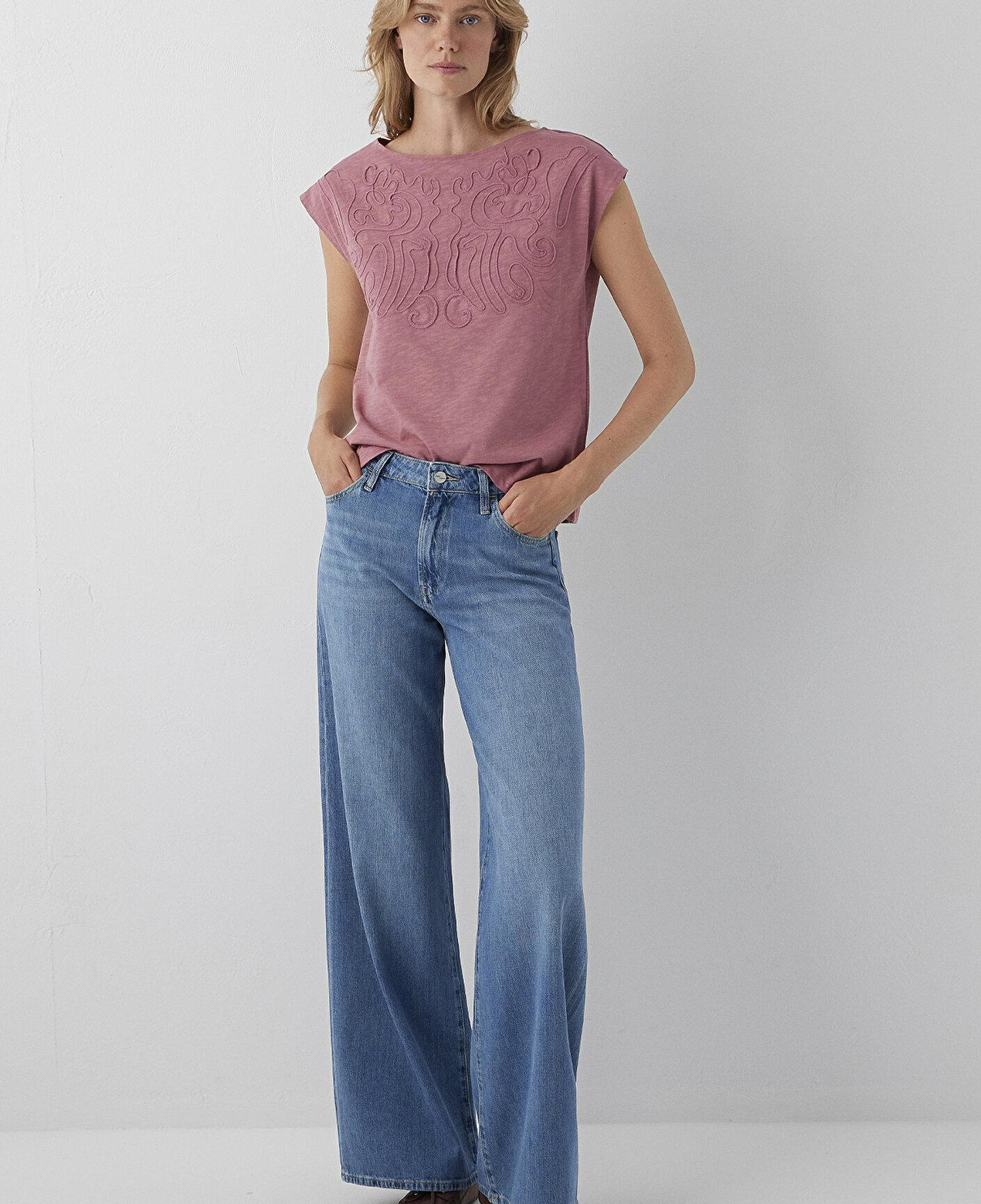Mavi Pembe Tişört Regular Fit / Normal Kesim 1614369-90485
