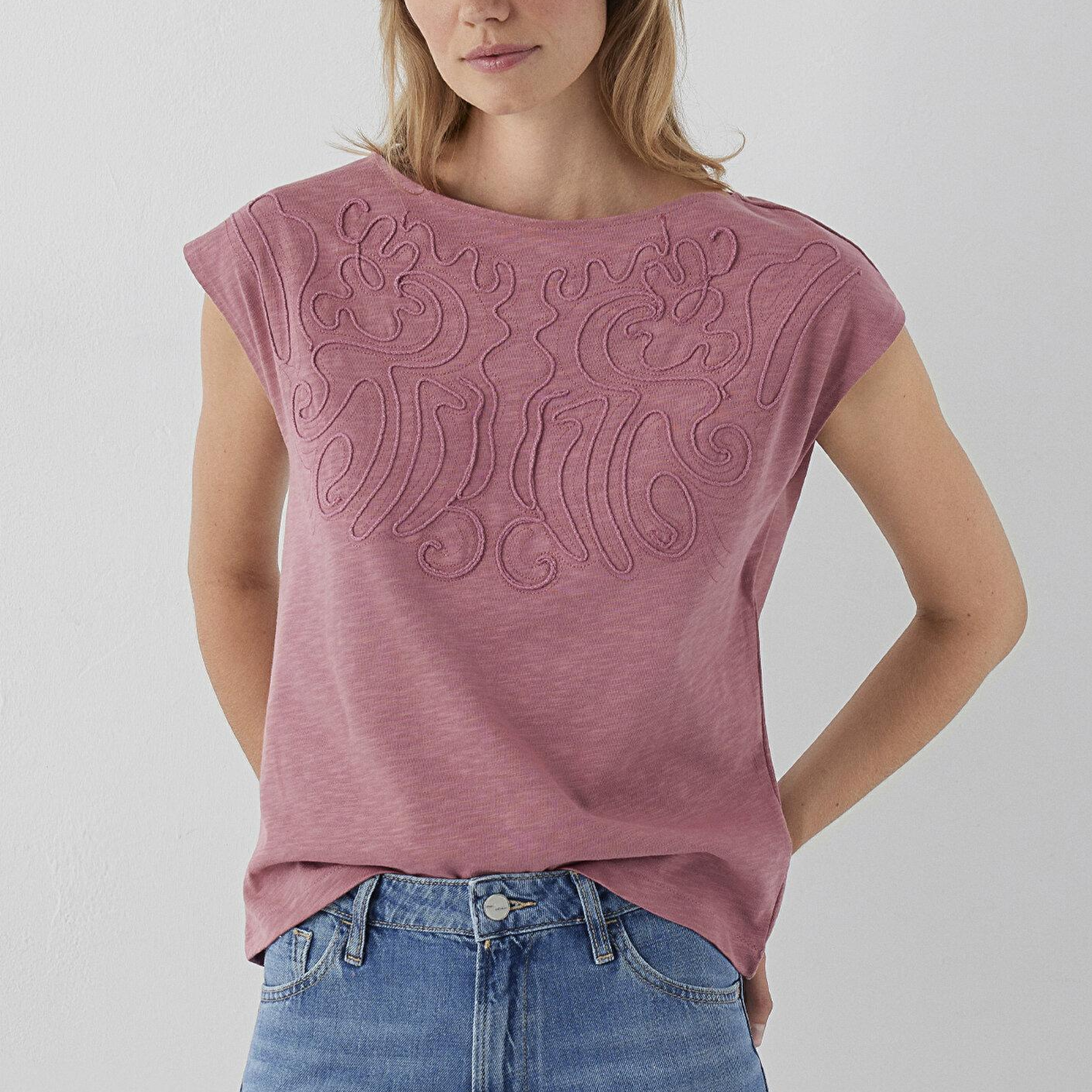 Mavi Pembe Tişört Regular Fit / Normal Kesim 1614369-90485