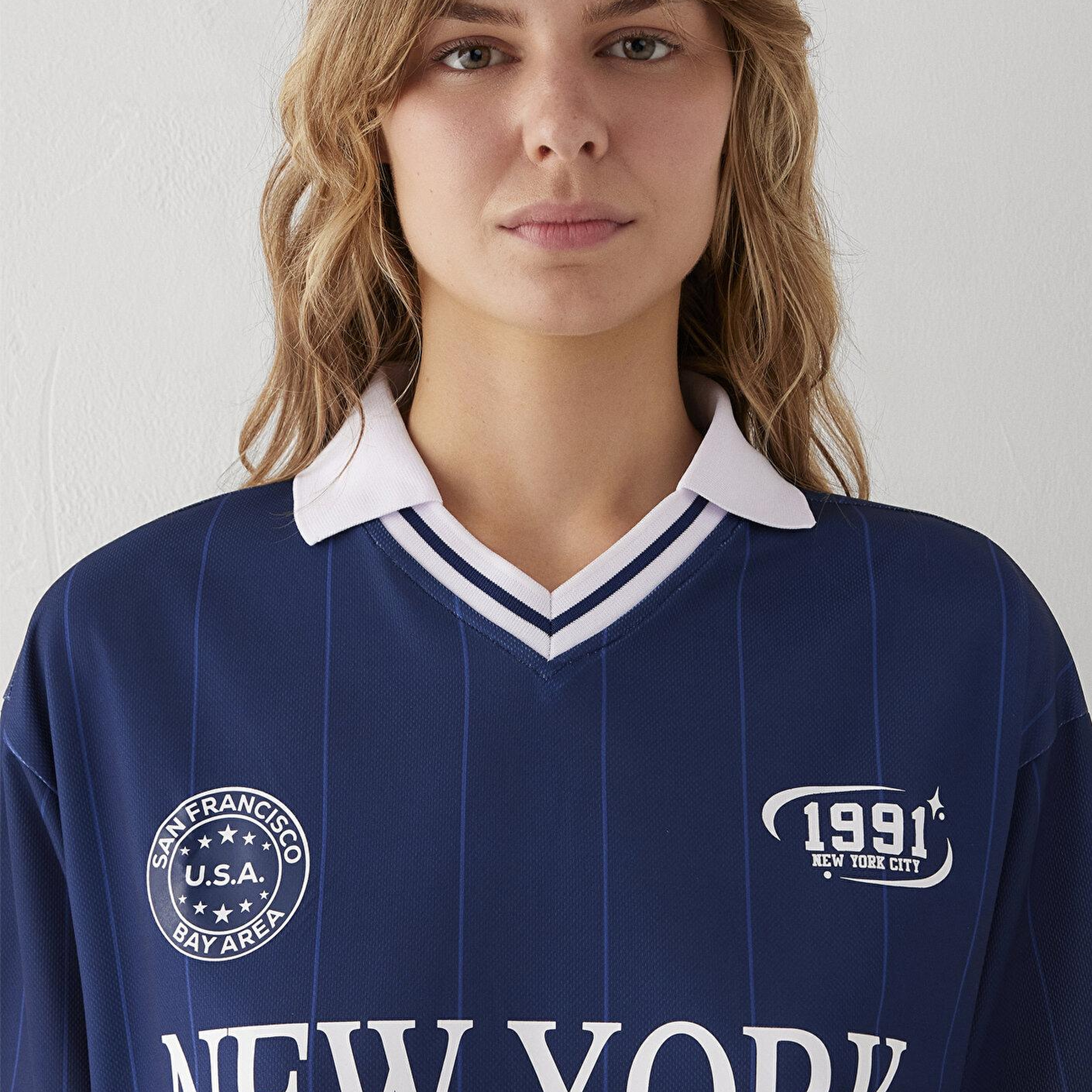 Mavi New York Baskılı Lacivert Forma Oversize / Geniş Kesim 1614372-86676