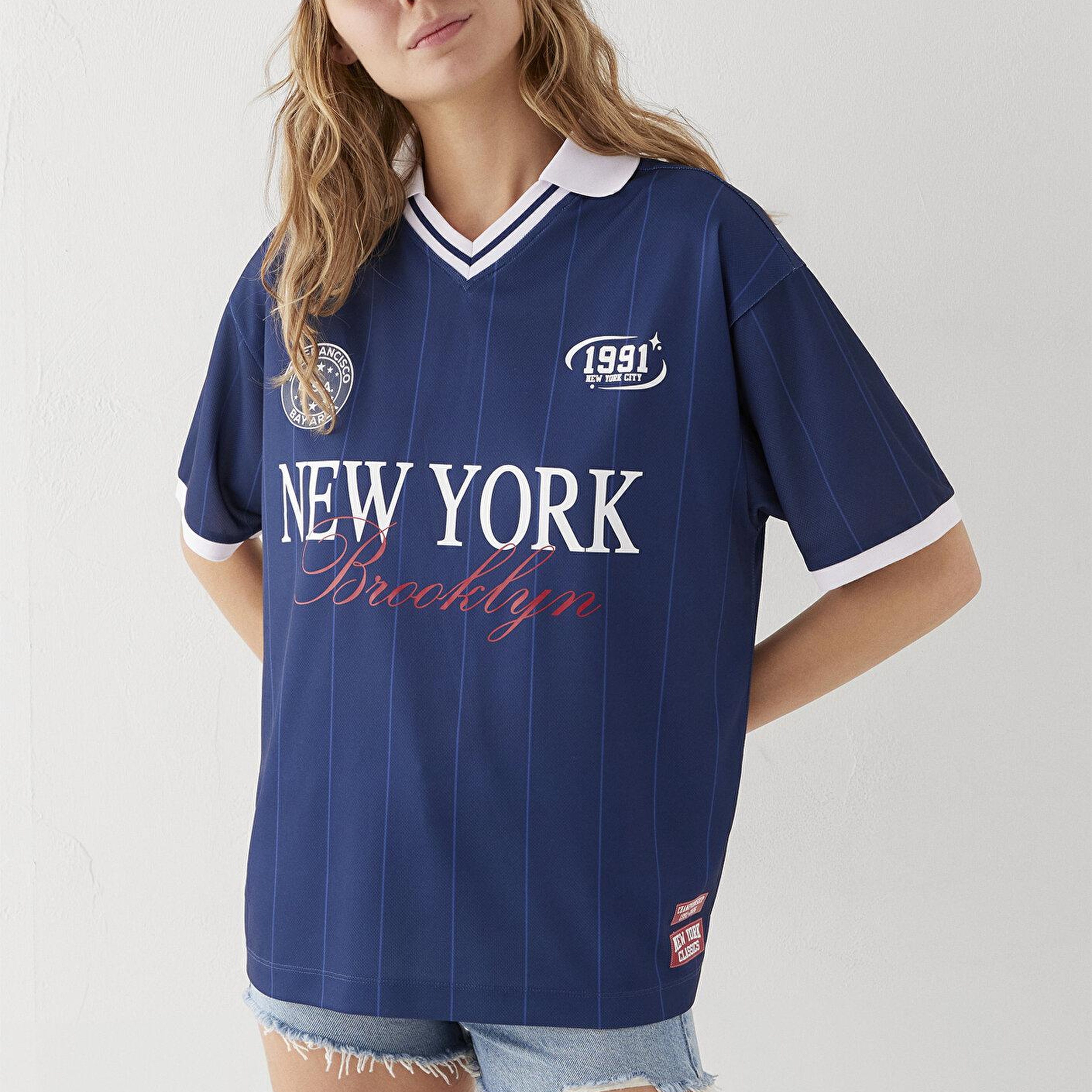 Mavi New York Baskılı Lacivert Forma Oversize / Geniş Kesim 1614372-86676