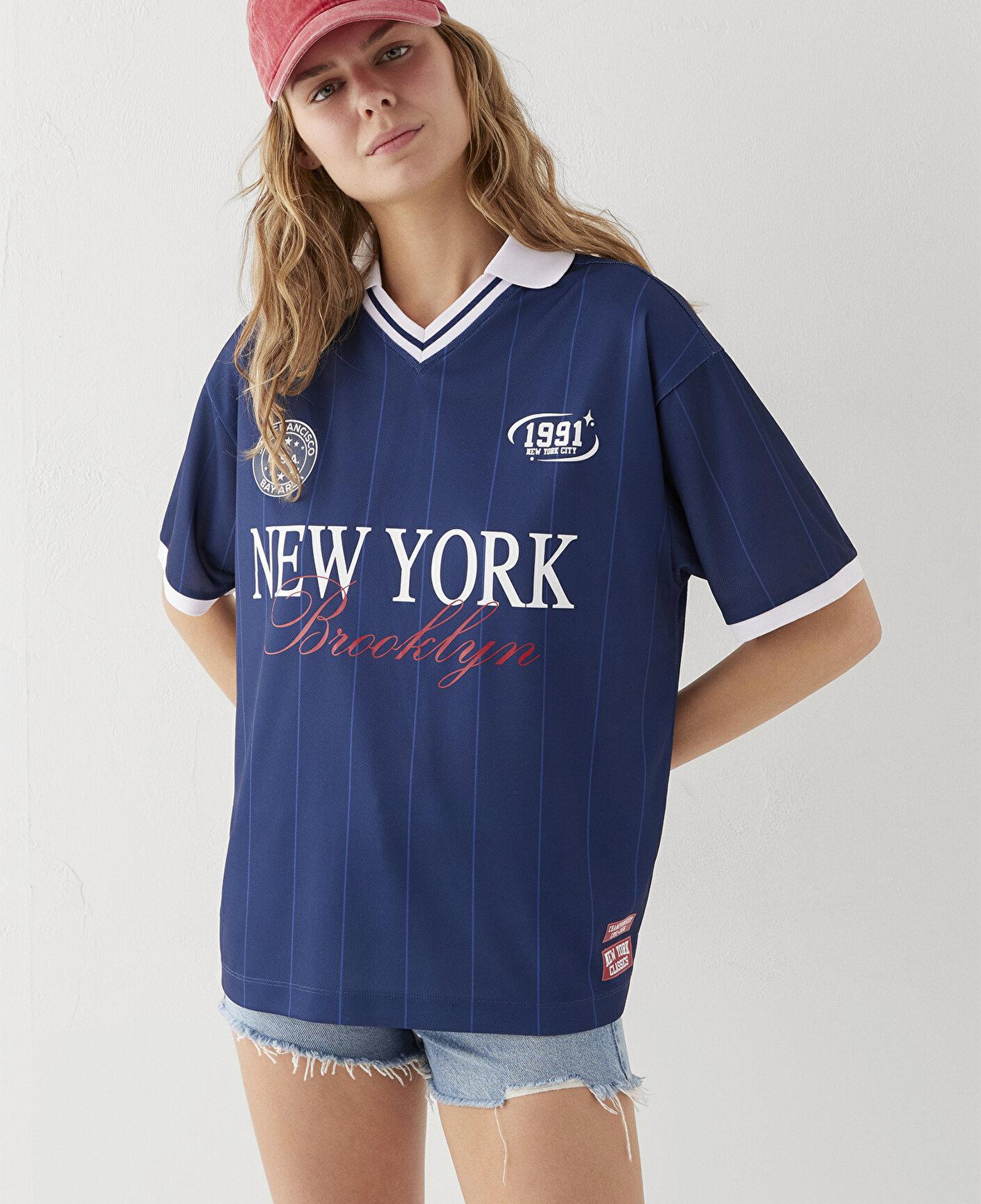 Mavi New York Baskılı Lacivert Forma Oversize / Geniş Kesim 1614372-86676