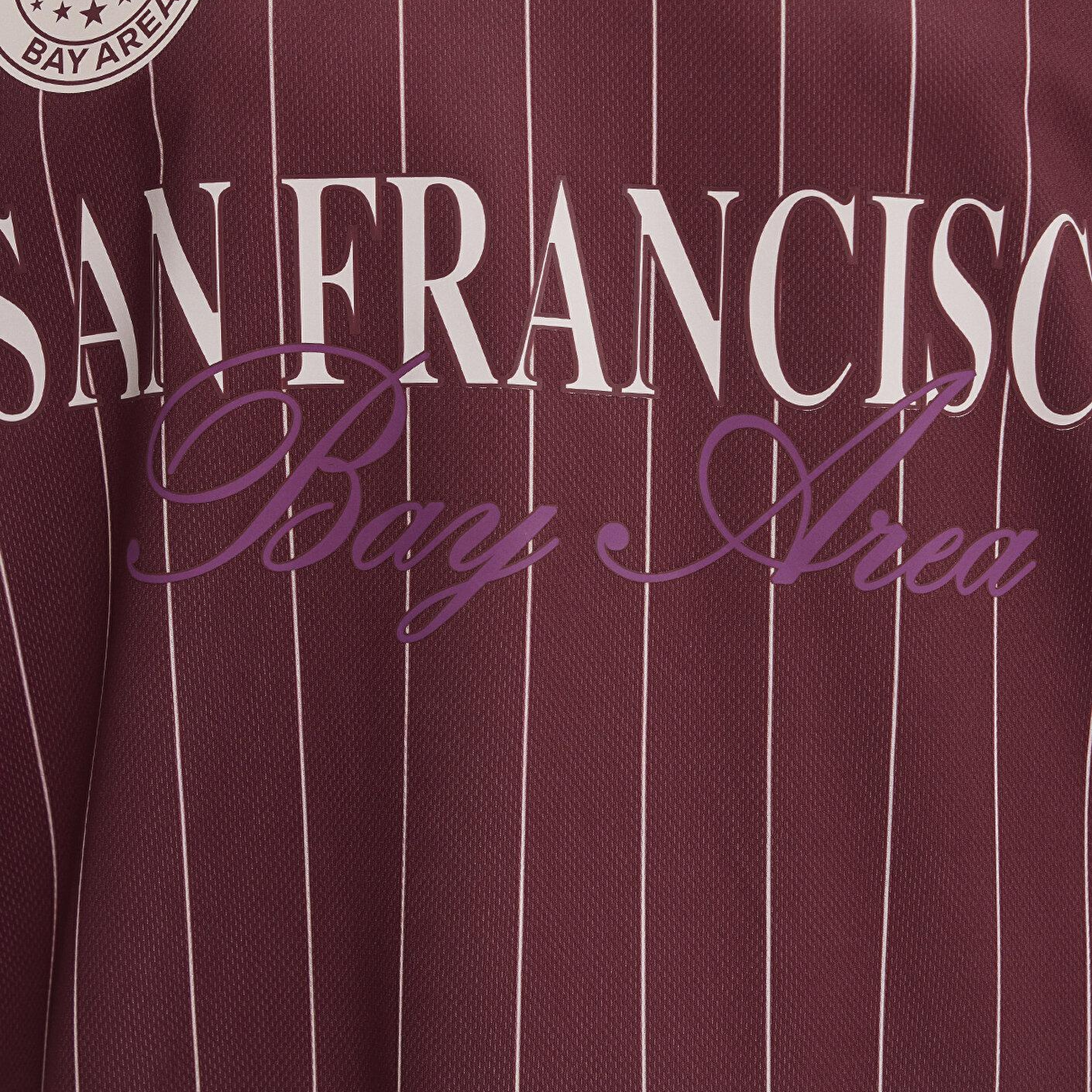 Mavi San Francisco Baskılı Çizgili Forma Oversize / Geniş Kesim 1614373-91759