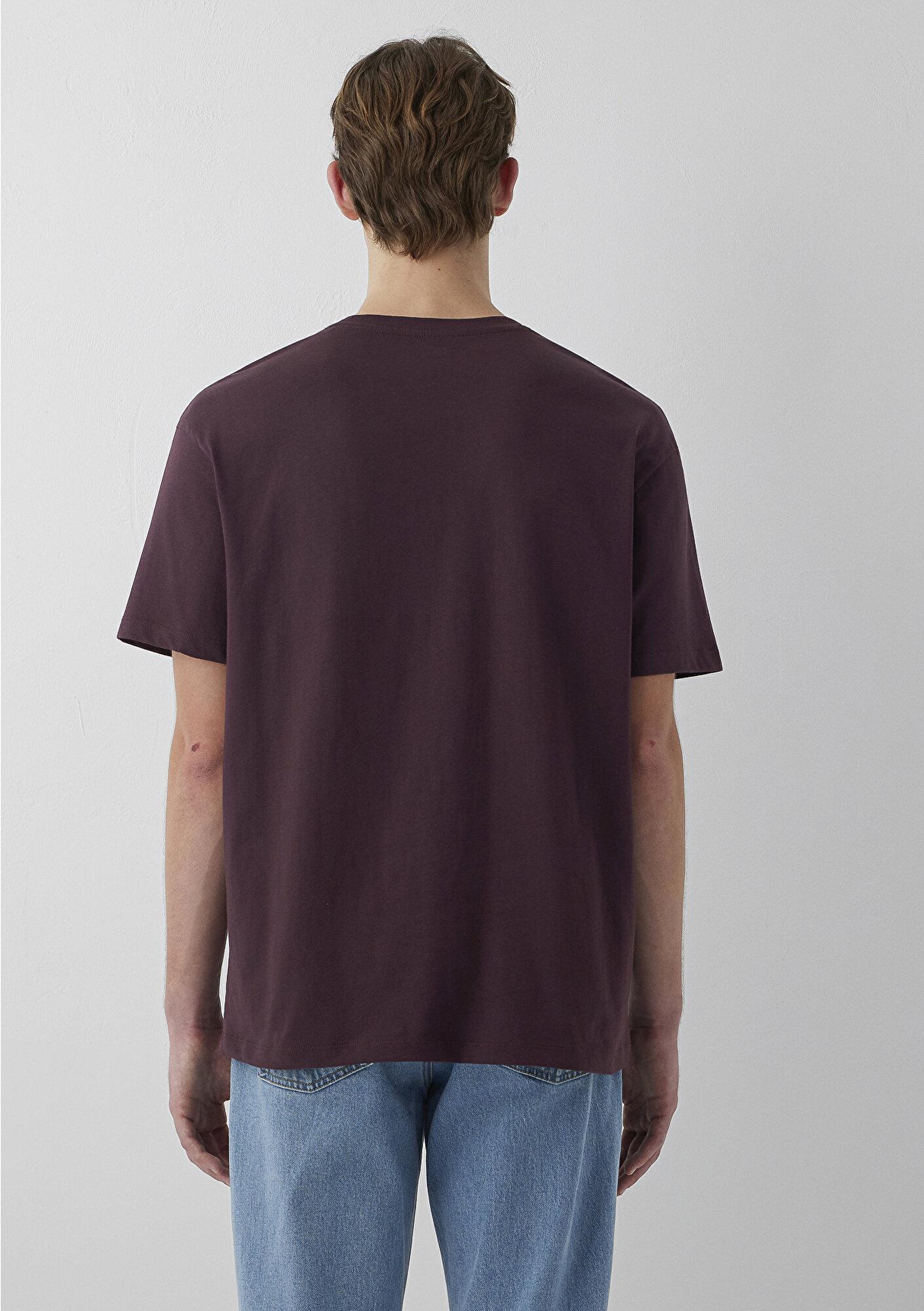 Mavi Kahverengi Basic Tişört Loose Fit / Bol Rahat Kesim 066249-70223