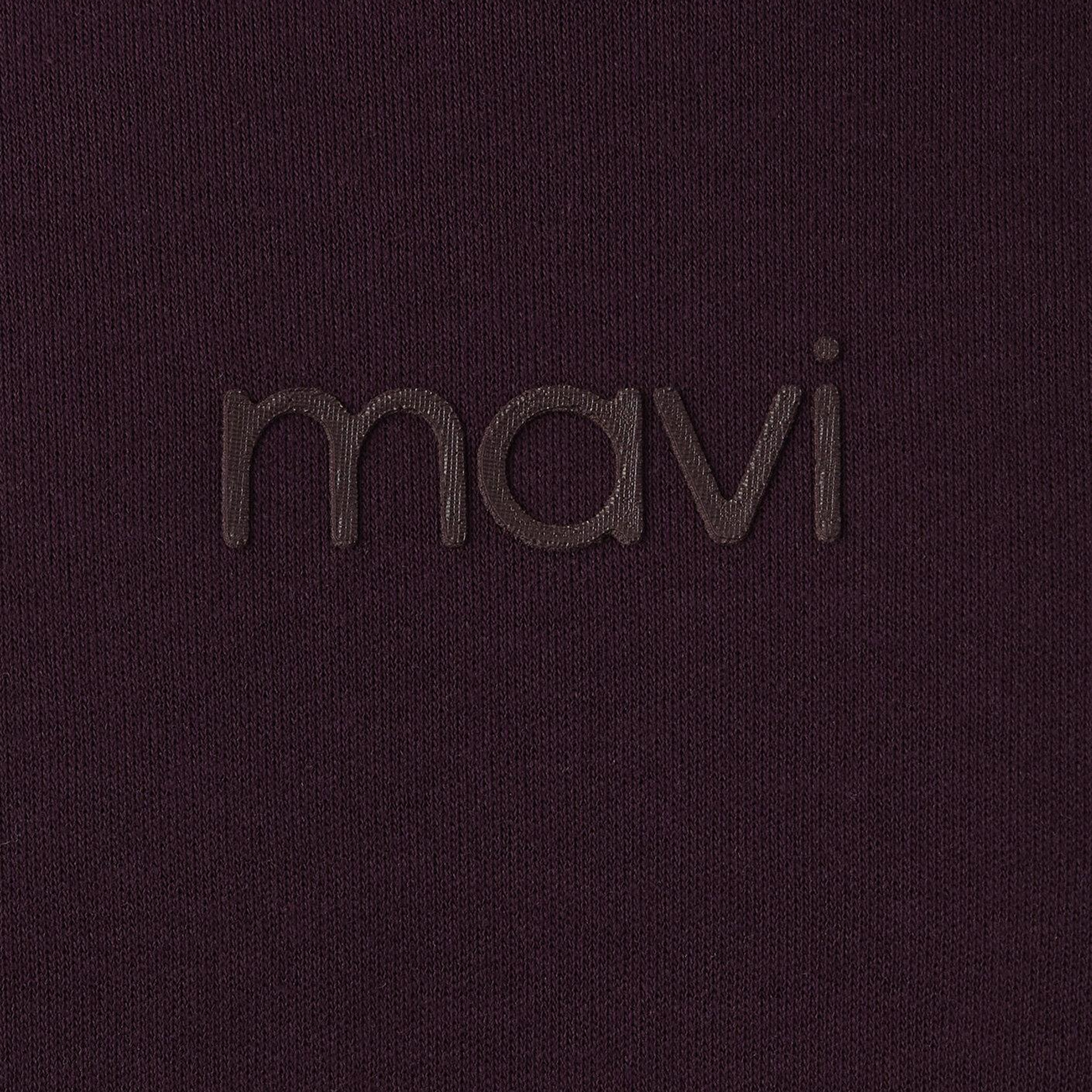 Mavi Mavi Logo Bordo Basic İnterlok Tişört Loose Fit / Bol Rahat Kesim 0613102-70434