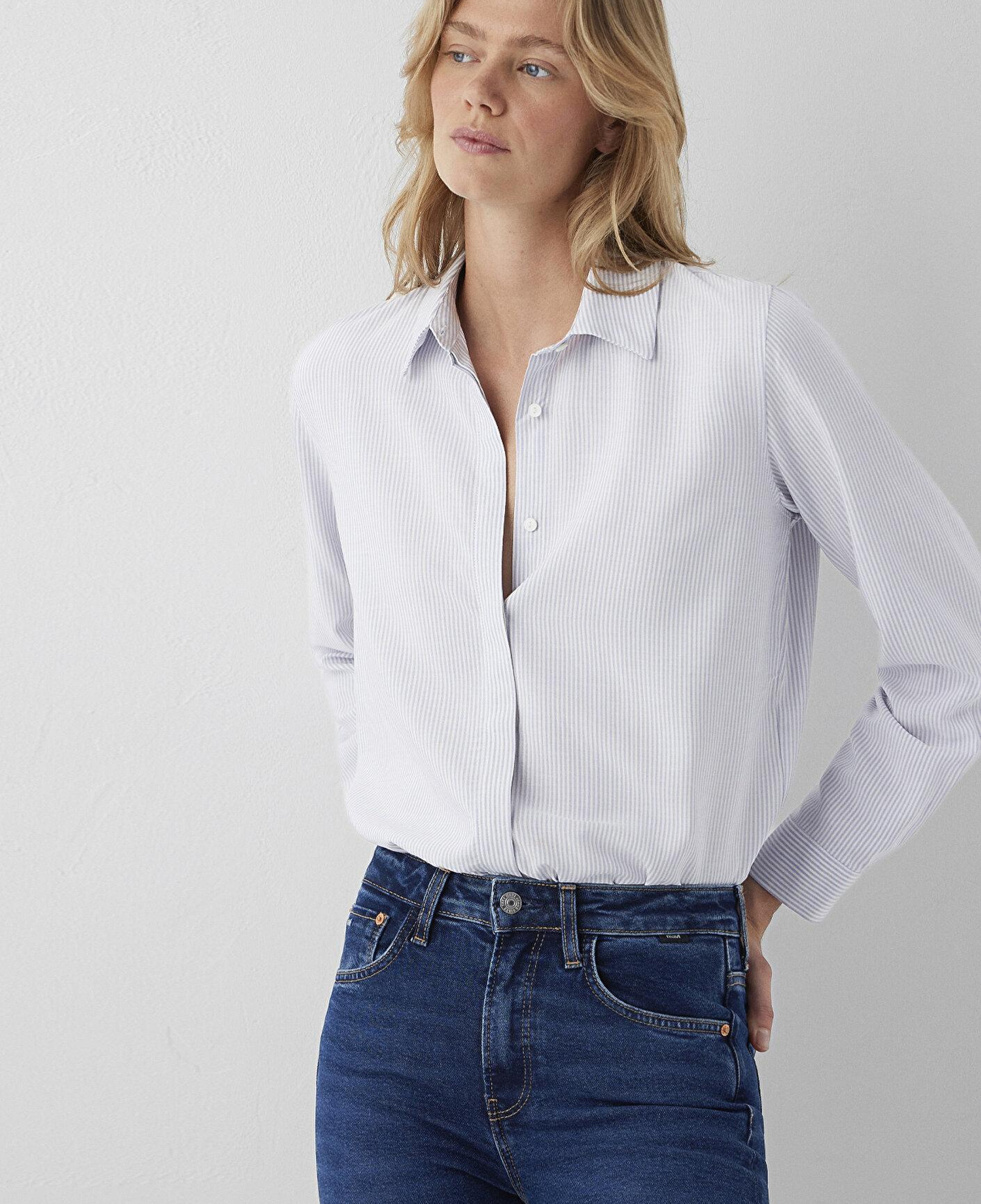 Mavi Çizgili Gömlek Regular Fit / Normal Kesim 1211621-86599