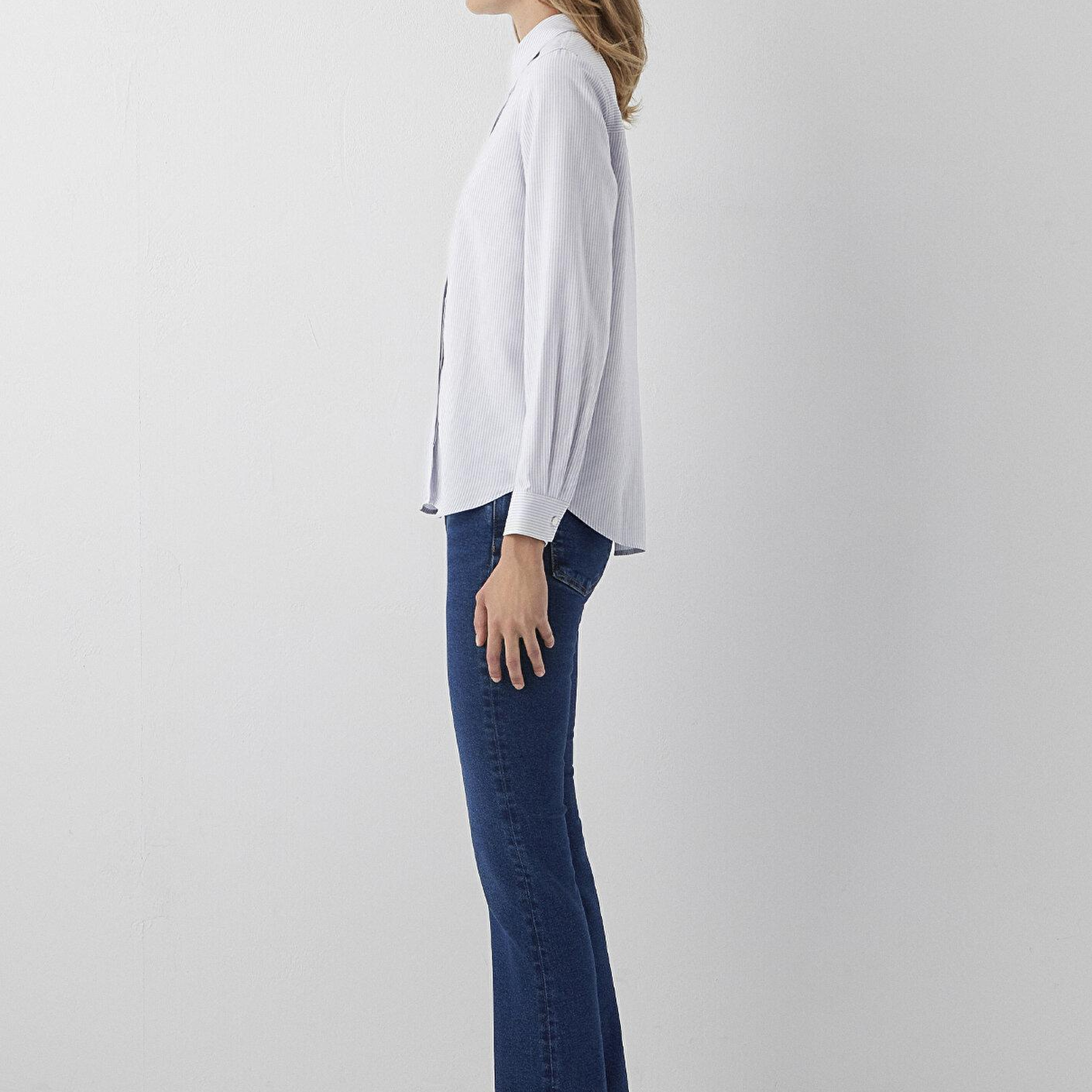 Mavi Çizgili Gömlek Regular Fit / Normal Kesim 1211621-86599