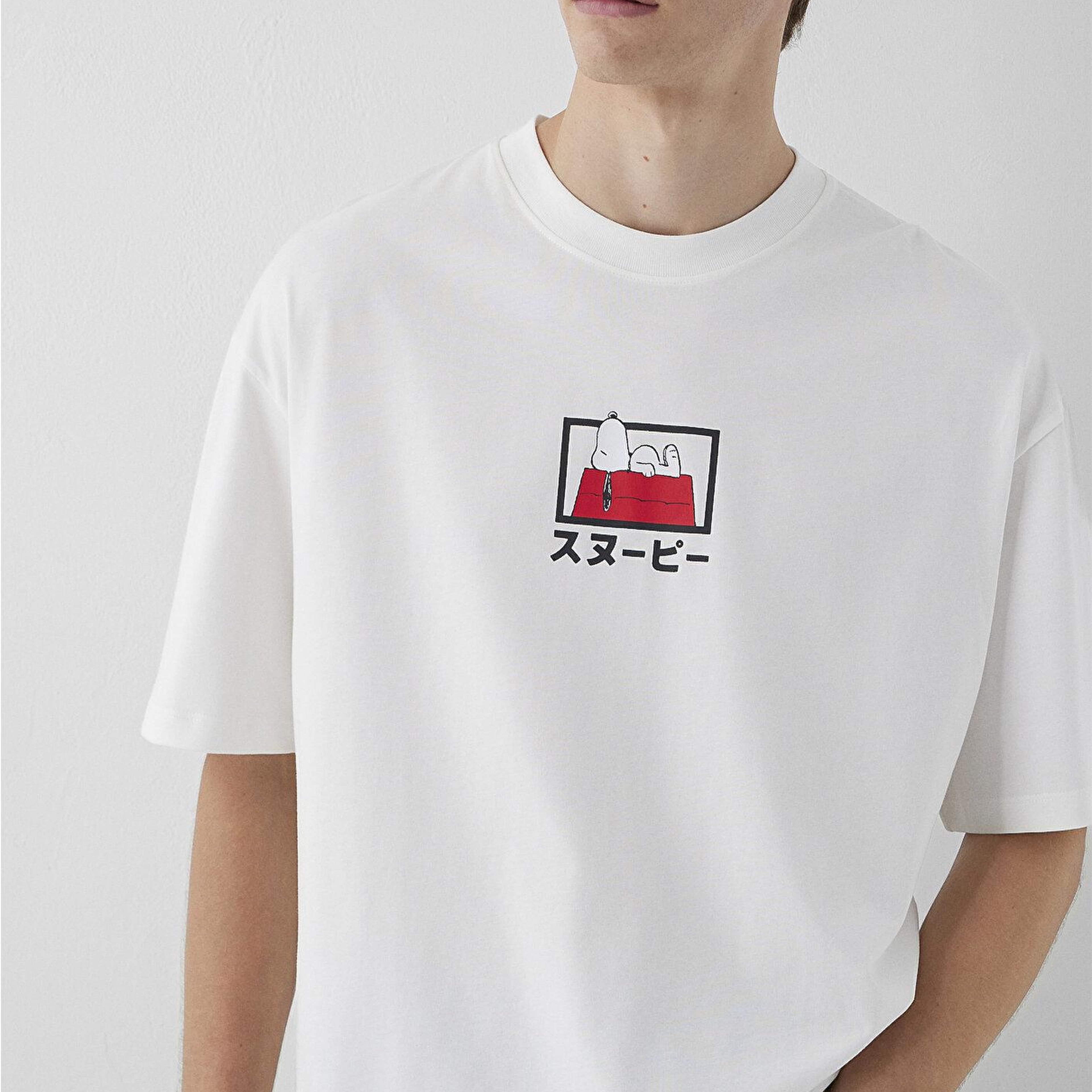 Mavi Snoopy Baskılı Tişört Oversize / Geniş Kesim 0620223-70057