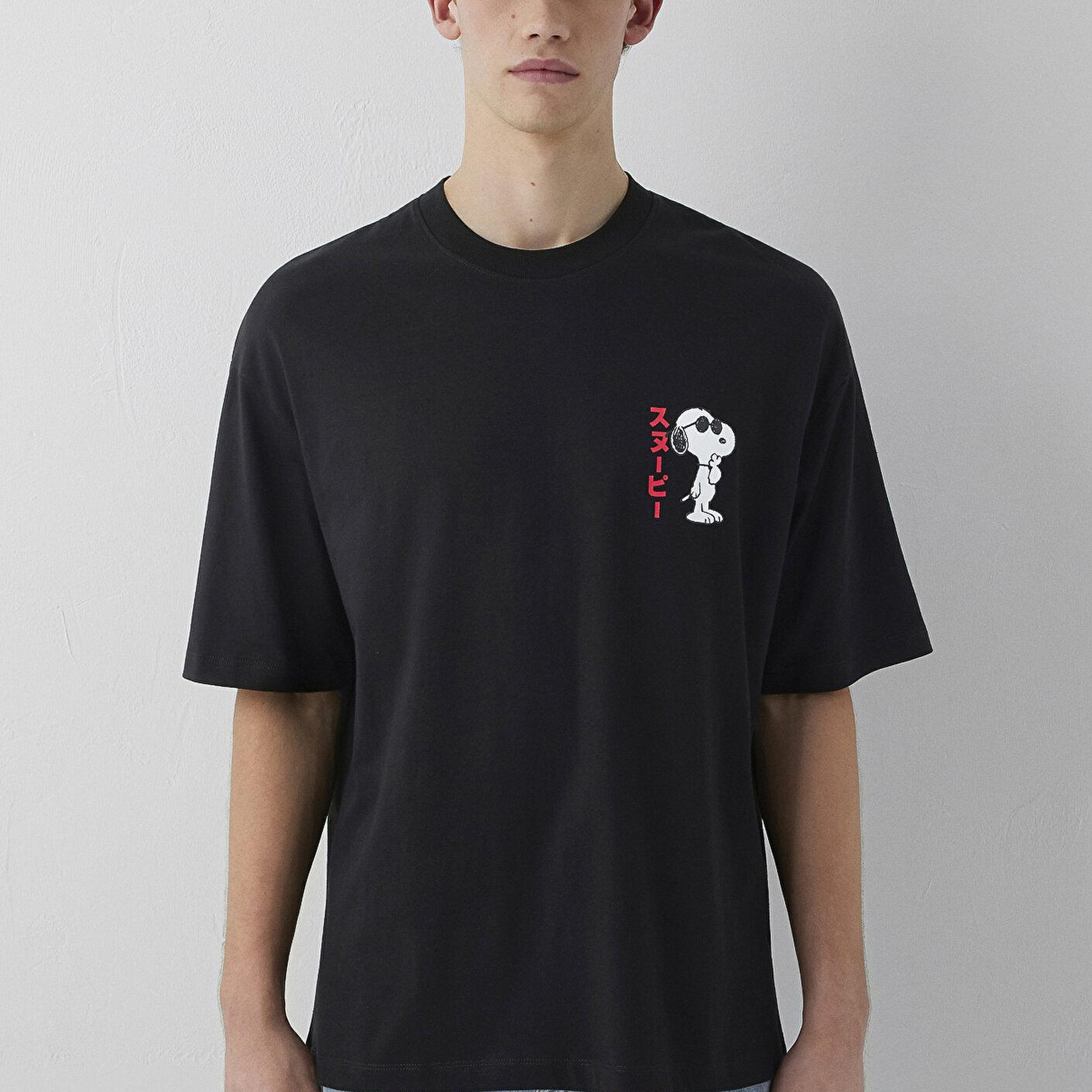 Mavi Snoopy Baskılı Tişört Oversize / Geniş Kesim 0620224-900