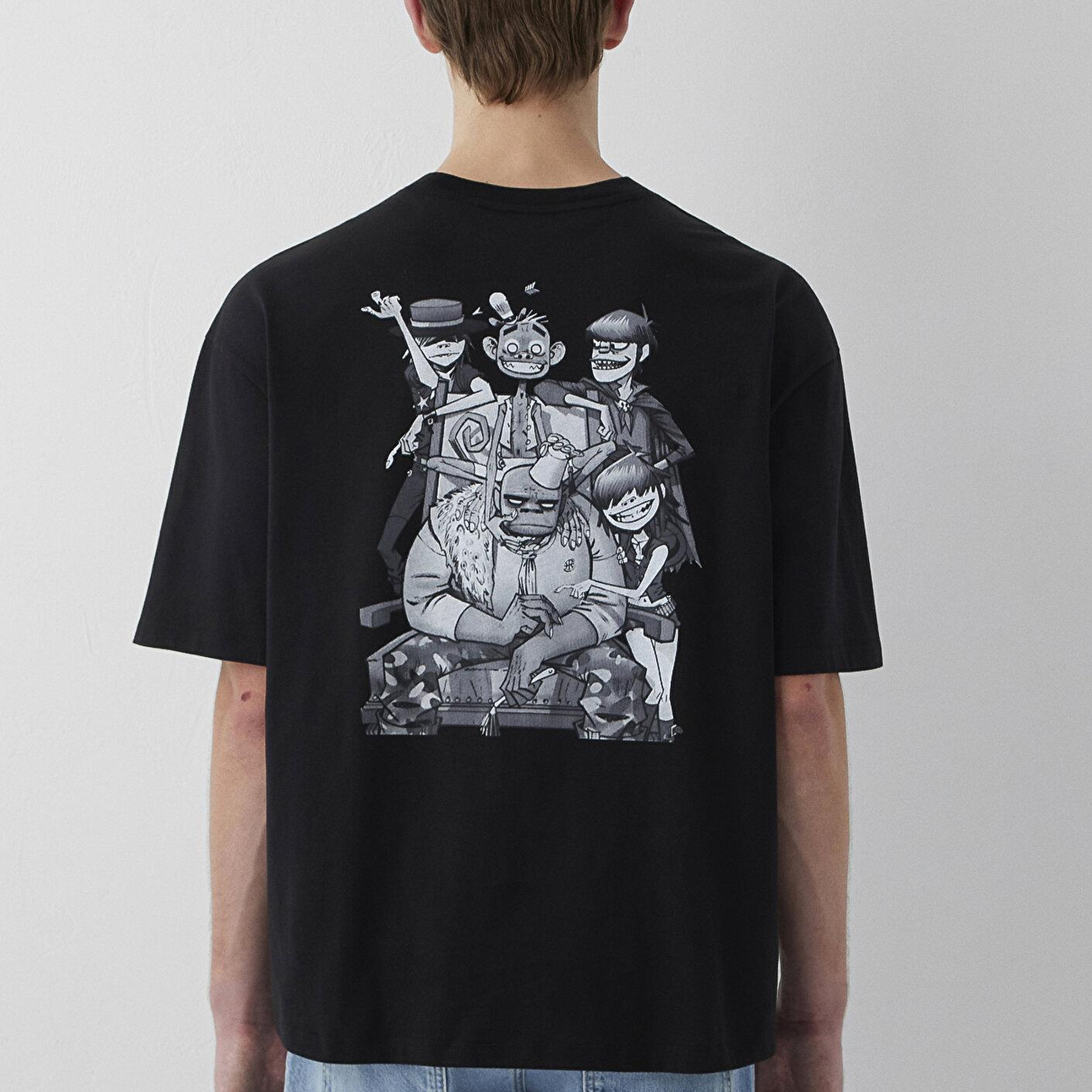 Mavi Gorillaz Baskılı Tişört Oversize / Geniş Kesim 0620171-900
