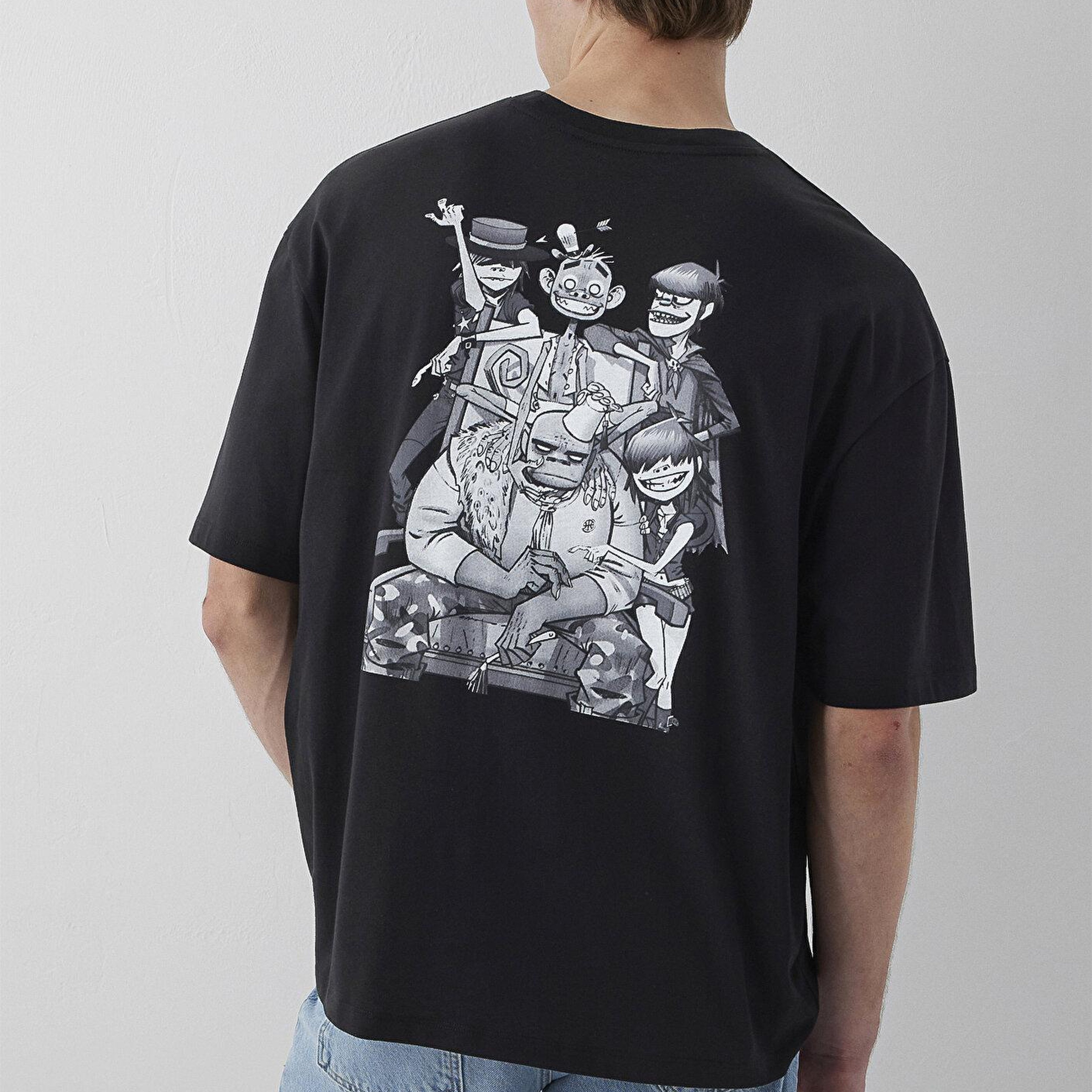 Mavi Gorillaz Baskılı Tişört Oversize / Geniş Kesim 0620171-900