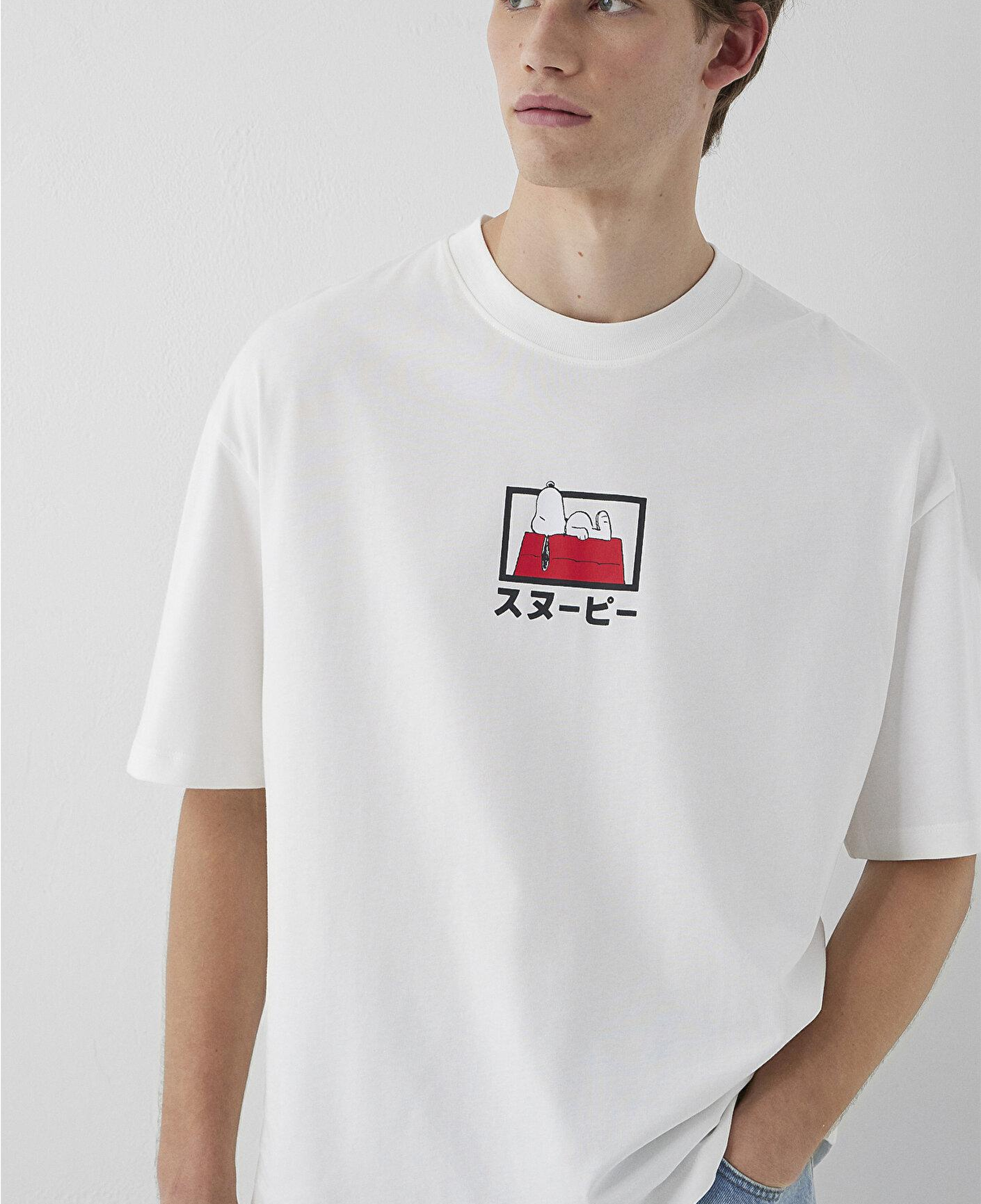 Mavi Snoopy Baskılı Tişört Oversize / Geniş Kesim 0620223-70057