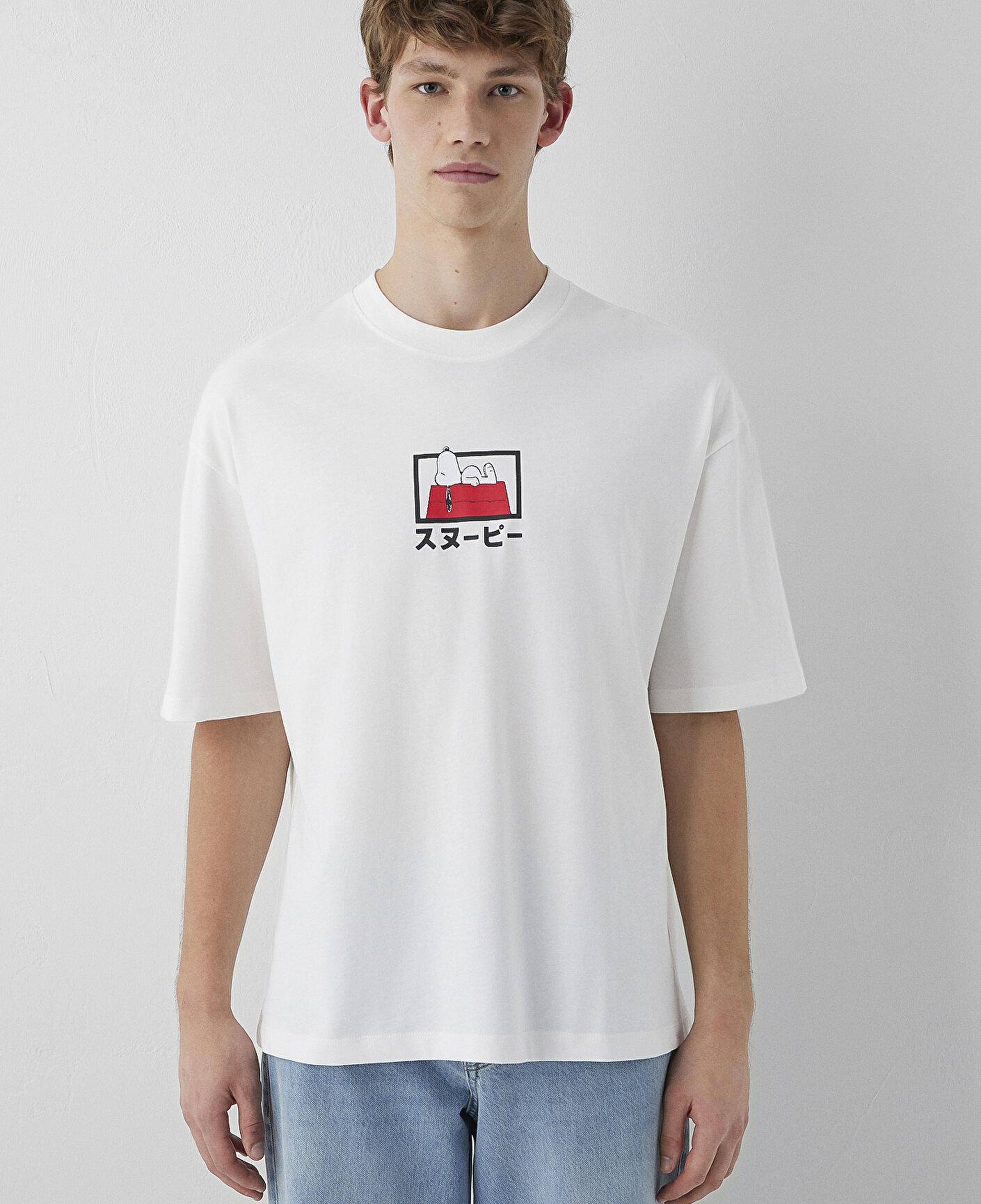 Mavi Snoopy Baskılı Tişört Oversize / Geniş Kesim 0620223-70057