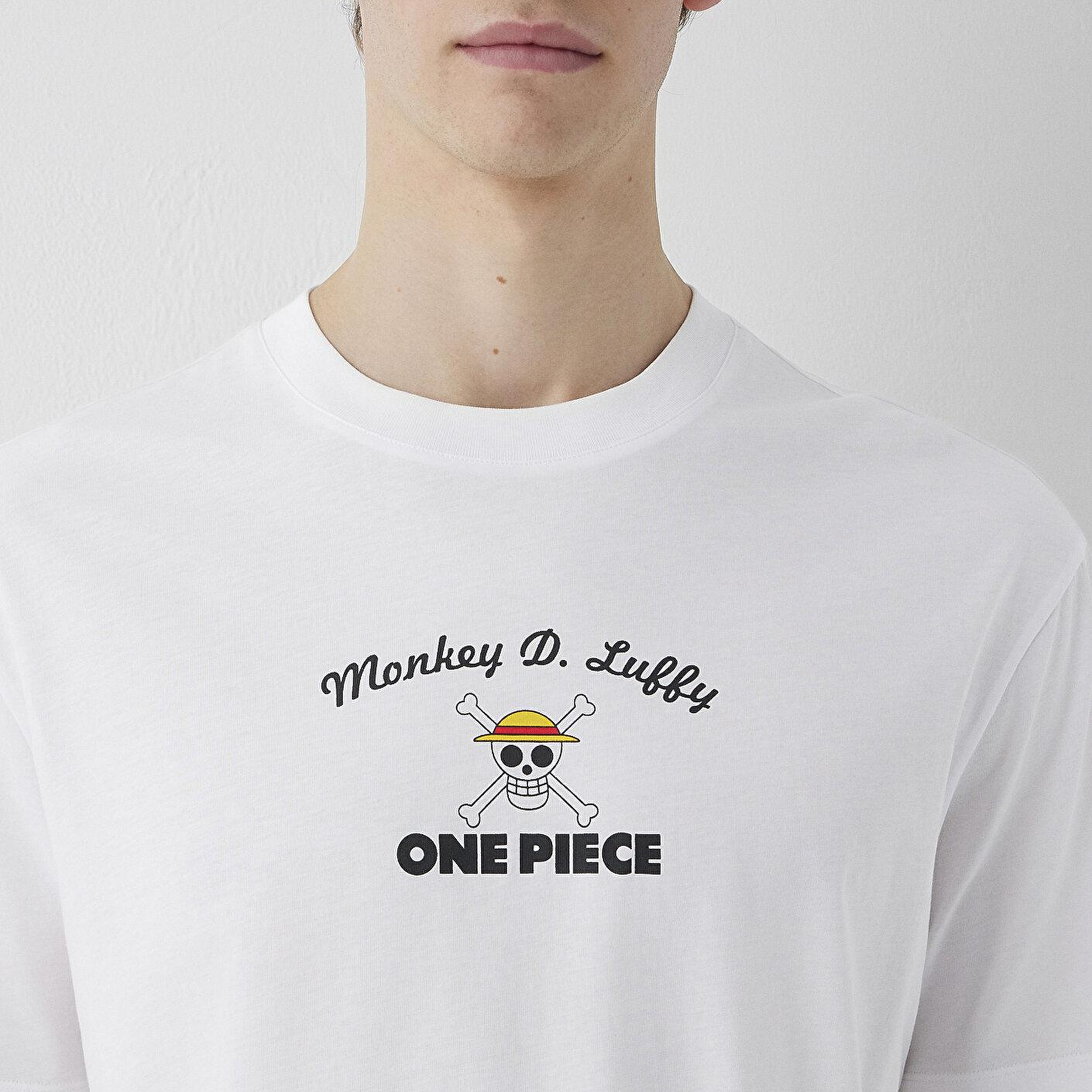 Mavi One Piece Baskılı Tişört Loose Fit / Bol Rahat Kesim 0620222-620