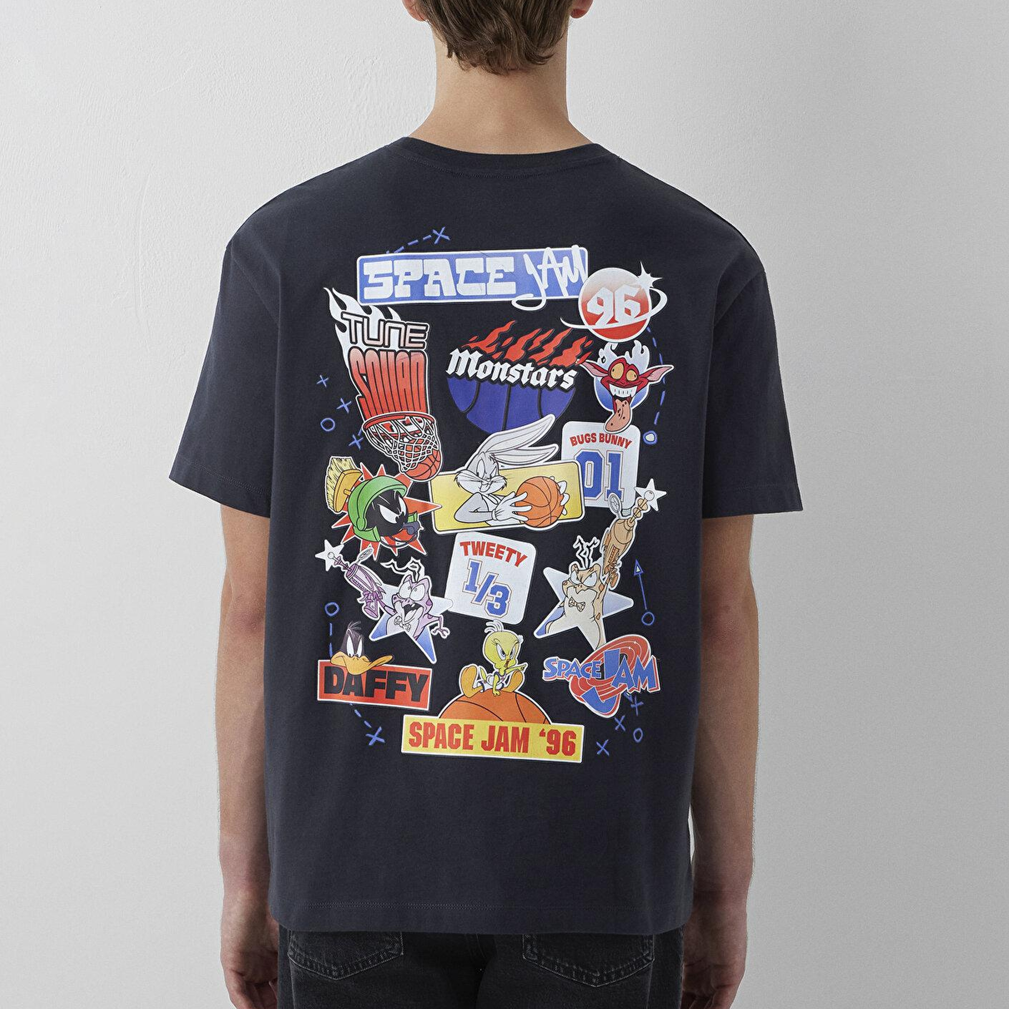 Mavi Space Jam Baskılı Tişört Loose Fit / Bol Rahat Kesim 0620217-70087