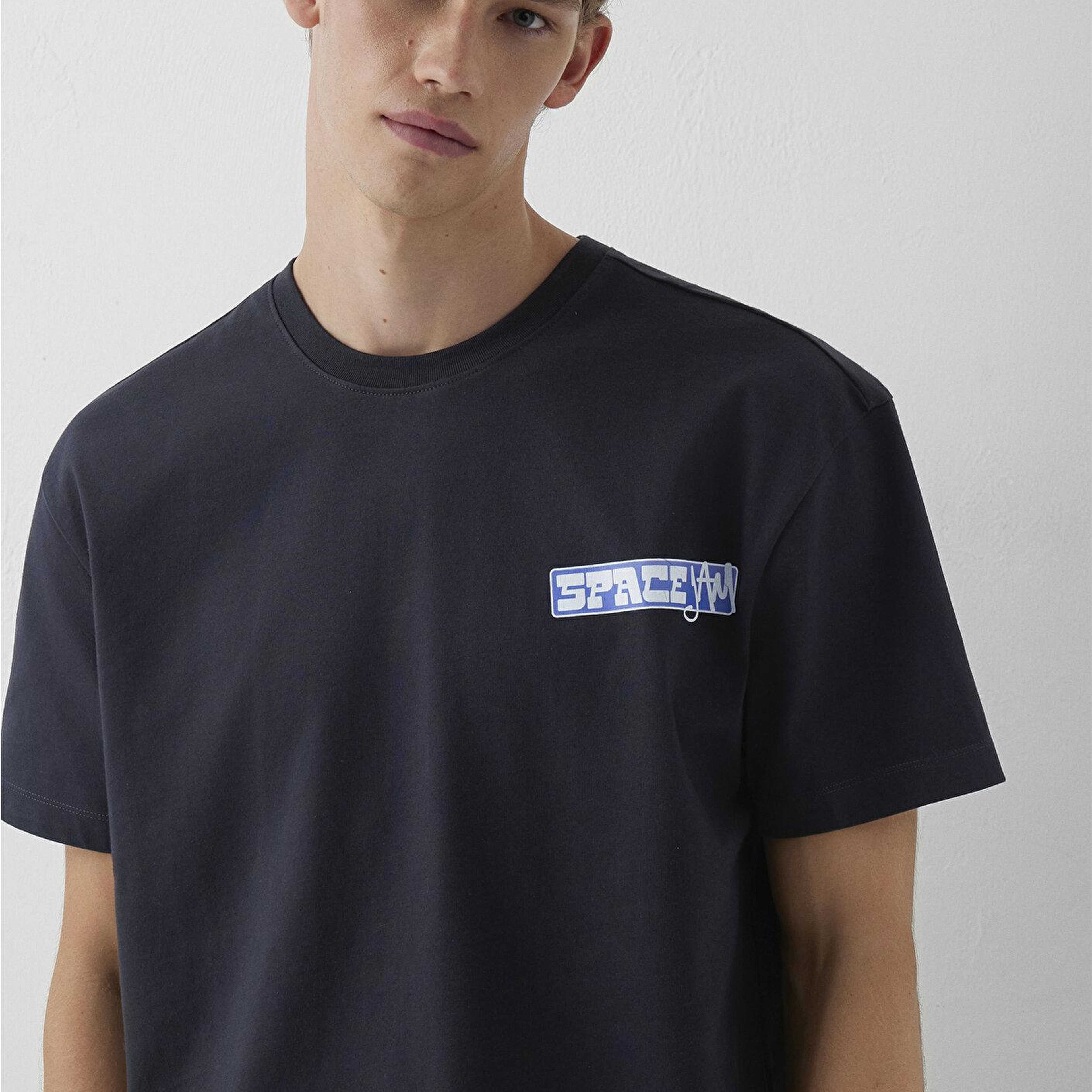 Mavi Space Jam Baskılı Tişört Loose Fit / Bol Rahat Kesim 0620217-70087