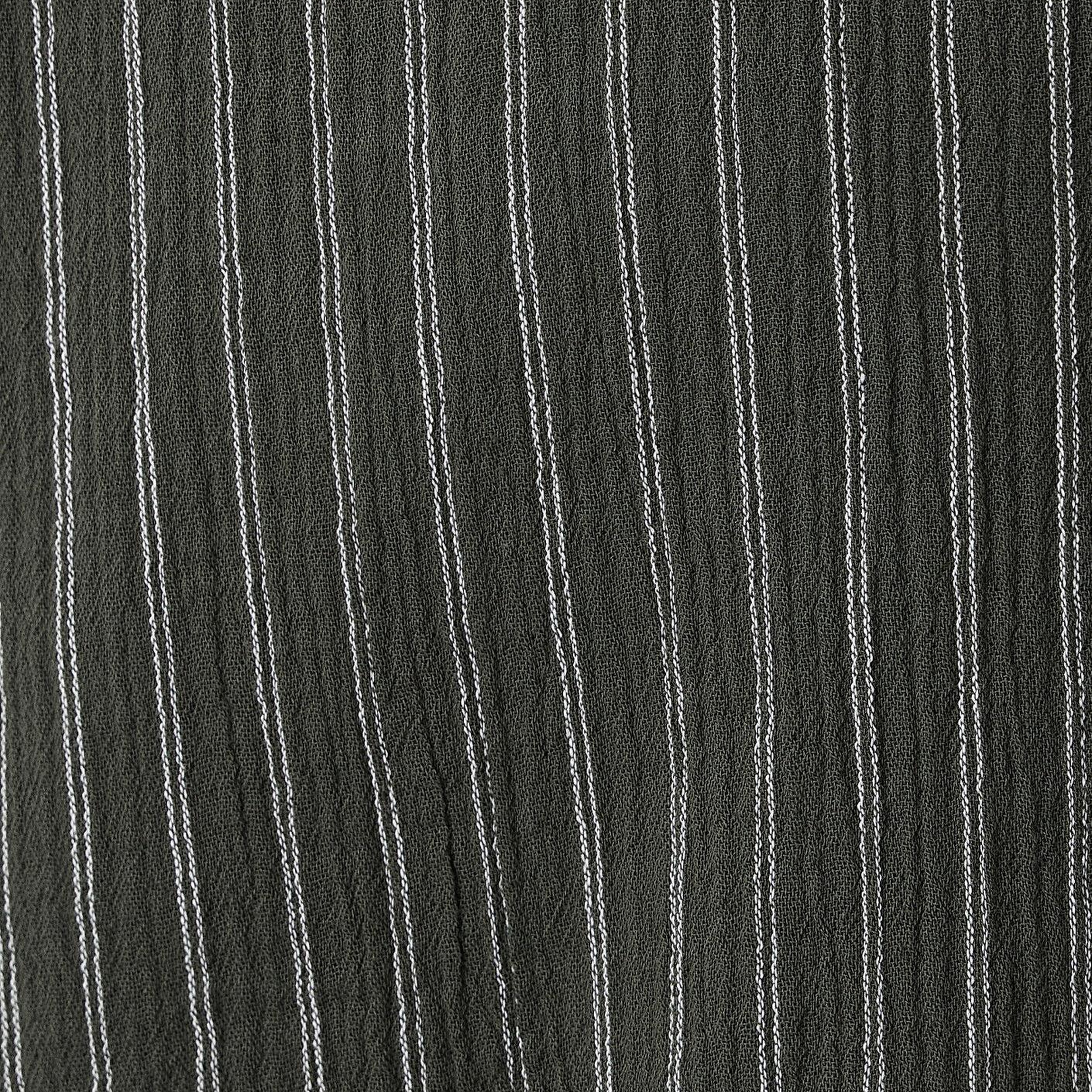 Mavi Çizgili Yeşil Gömlek Loose Fit / Bol Rahat Kesim 0211969-A7375