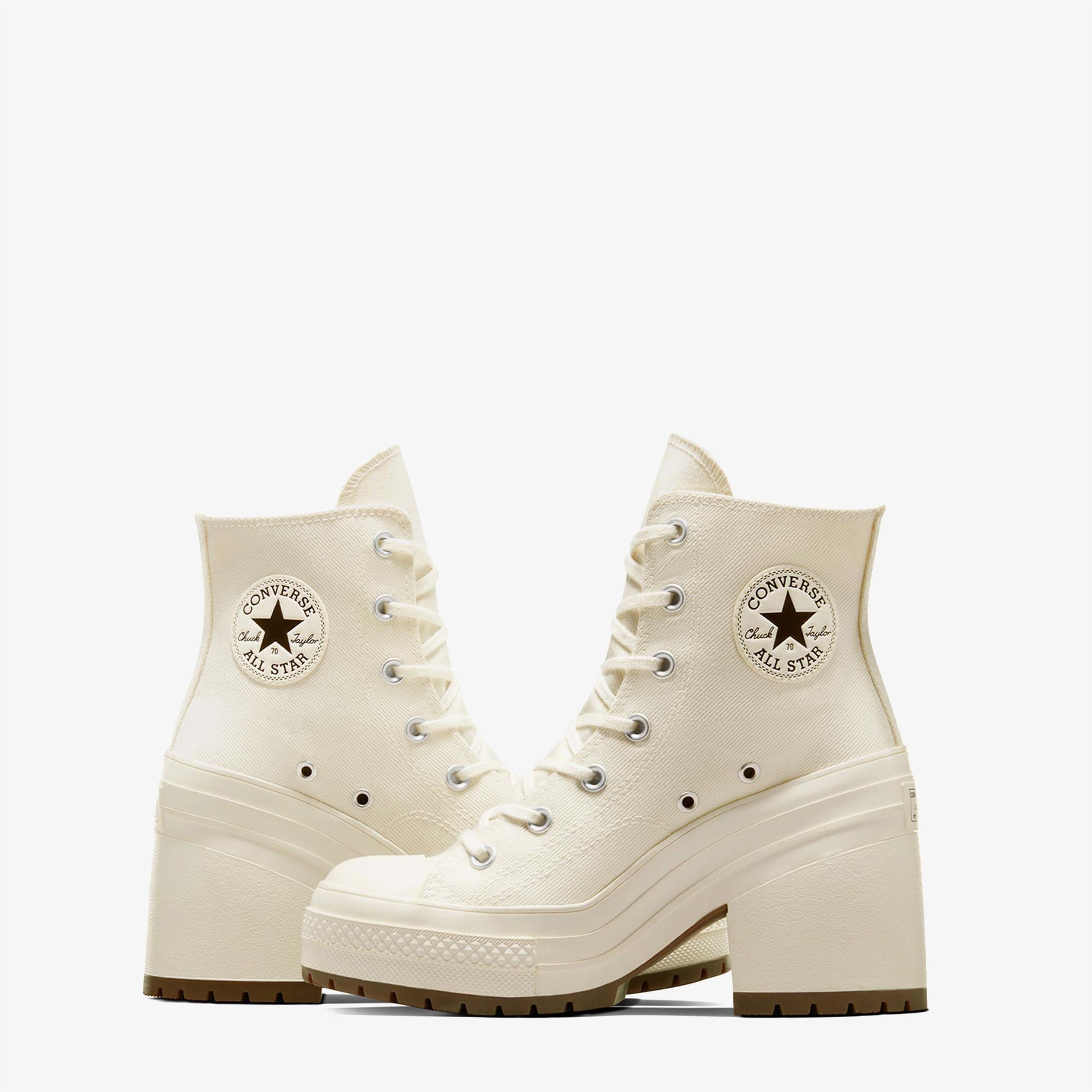 Converse Chuck 70 De Luxe Heel Kadın Krem Platform Bot