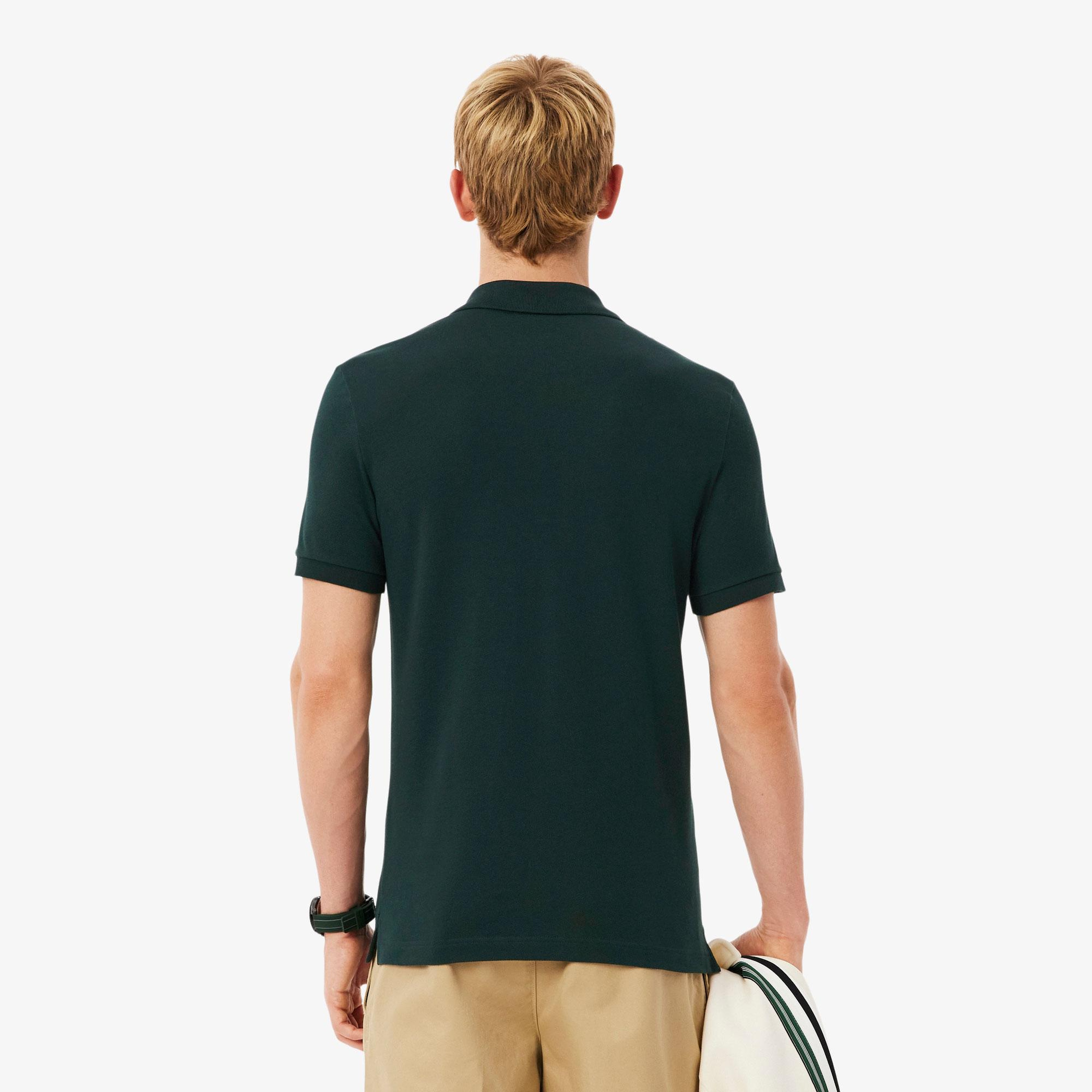 L.12.12 Erkek Slim Fit Koyu Yeşil Polo