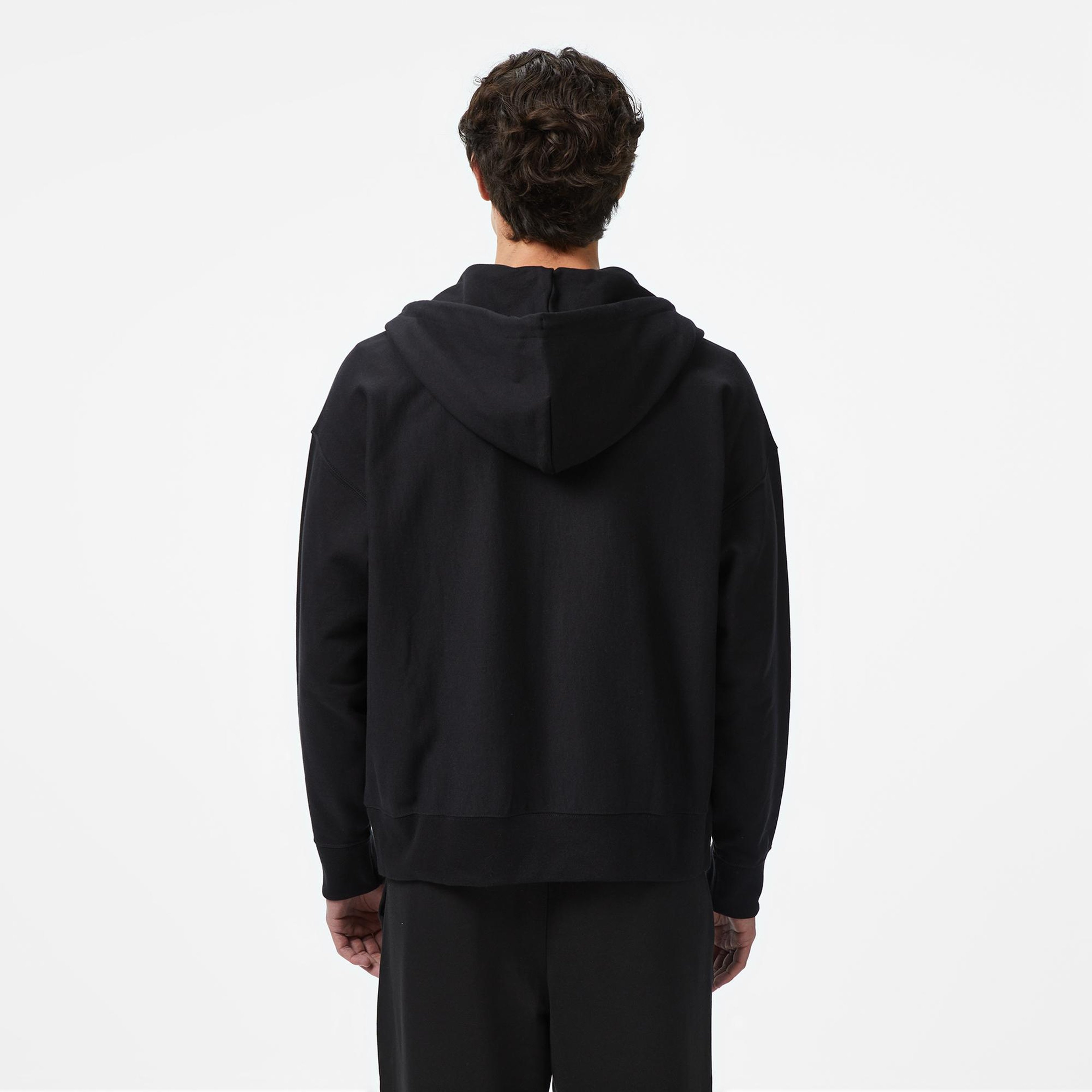 Calvin Klein Premium Terry Monogram Erkek Siyah Hoodie