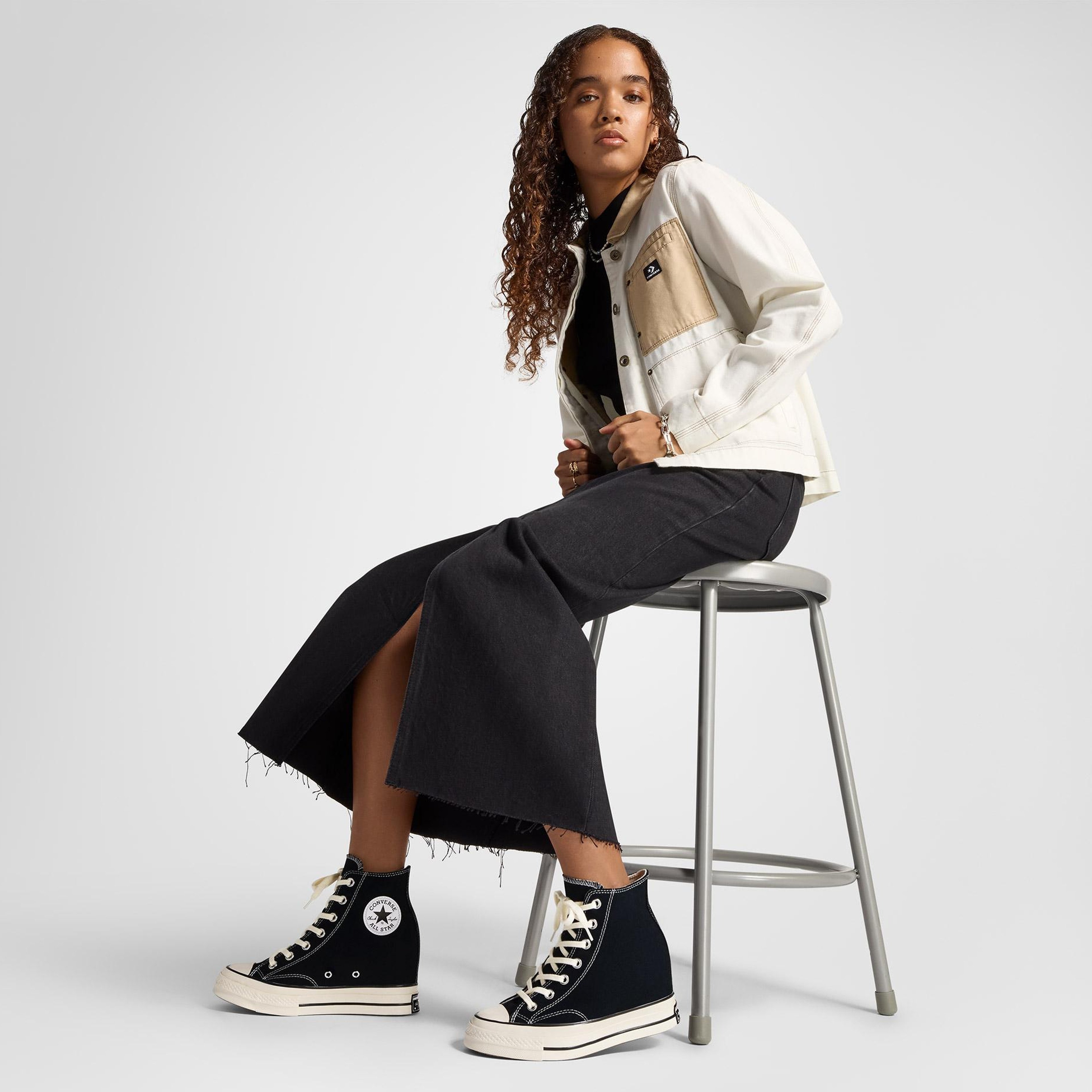 Converse Chuck 70 Wedge Unisex Siyah Platform Sneaker