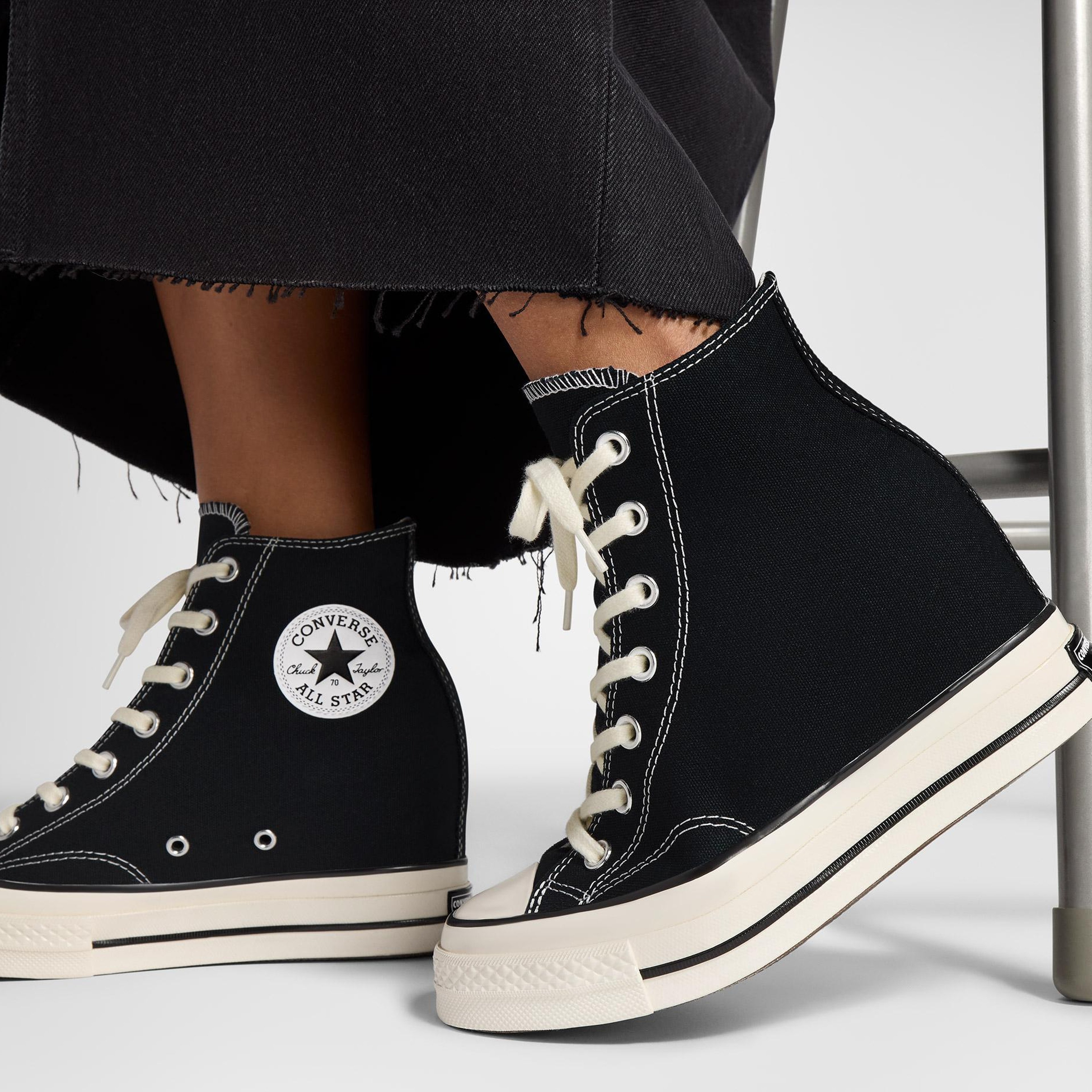 Converse Chuck 70 Wedge Unisex Siyah Platform Sneaker