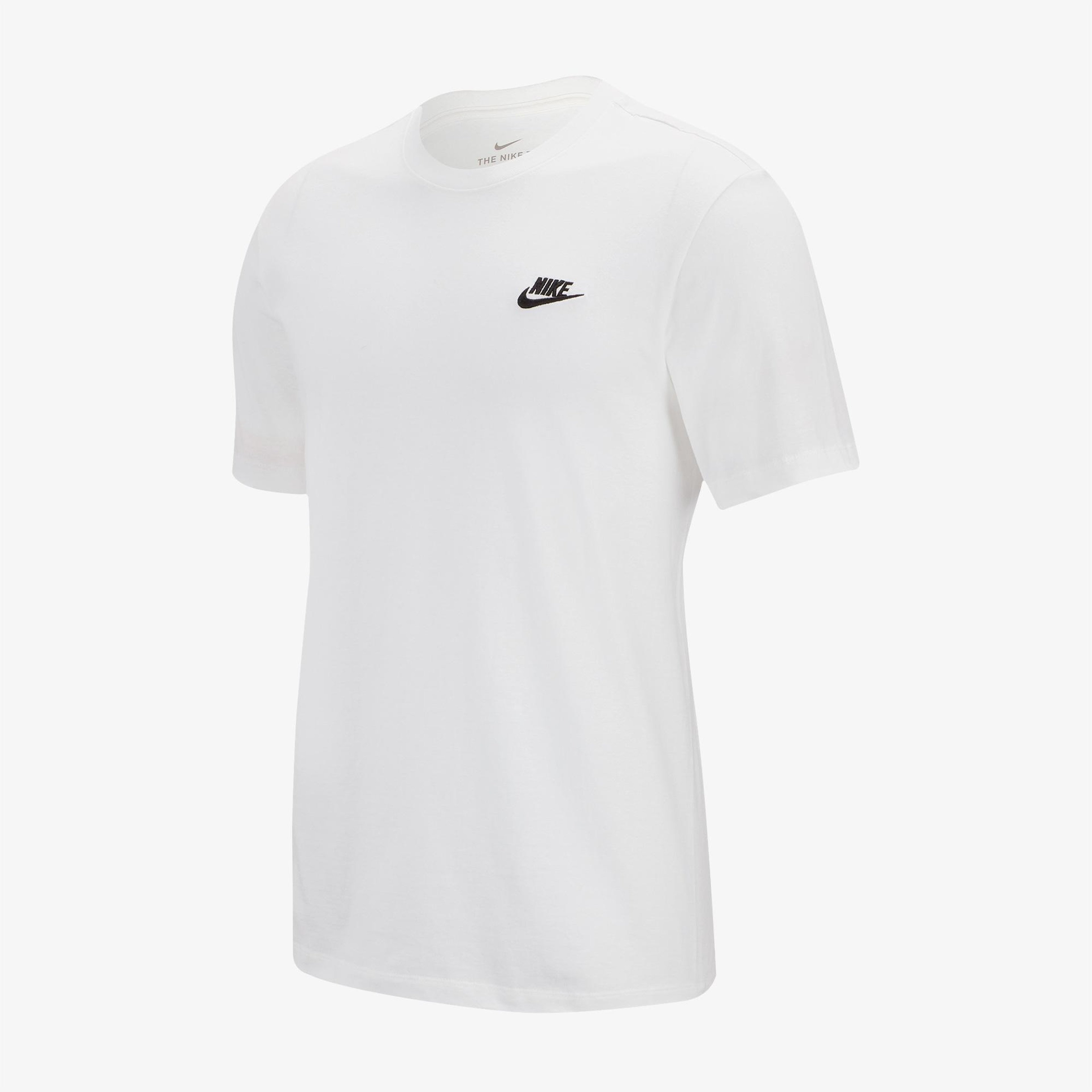 Nike Sportswear Club Erkek Beyaz T-Shirt