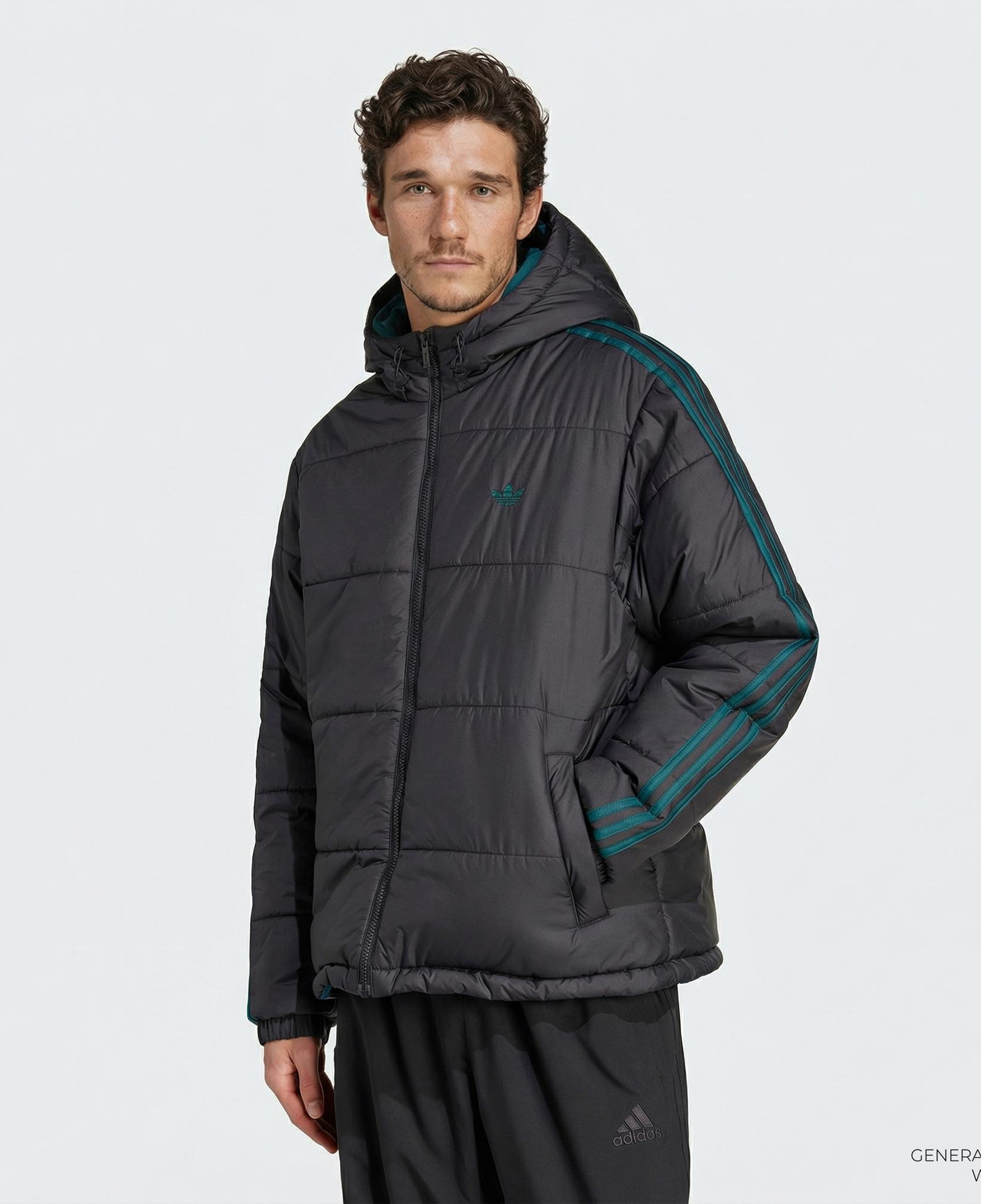 adidas Adicolor Reversible Erkek Siyah Mont