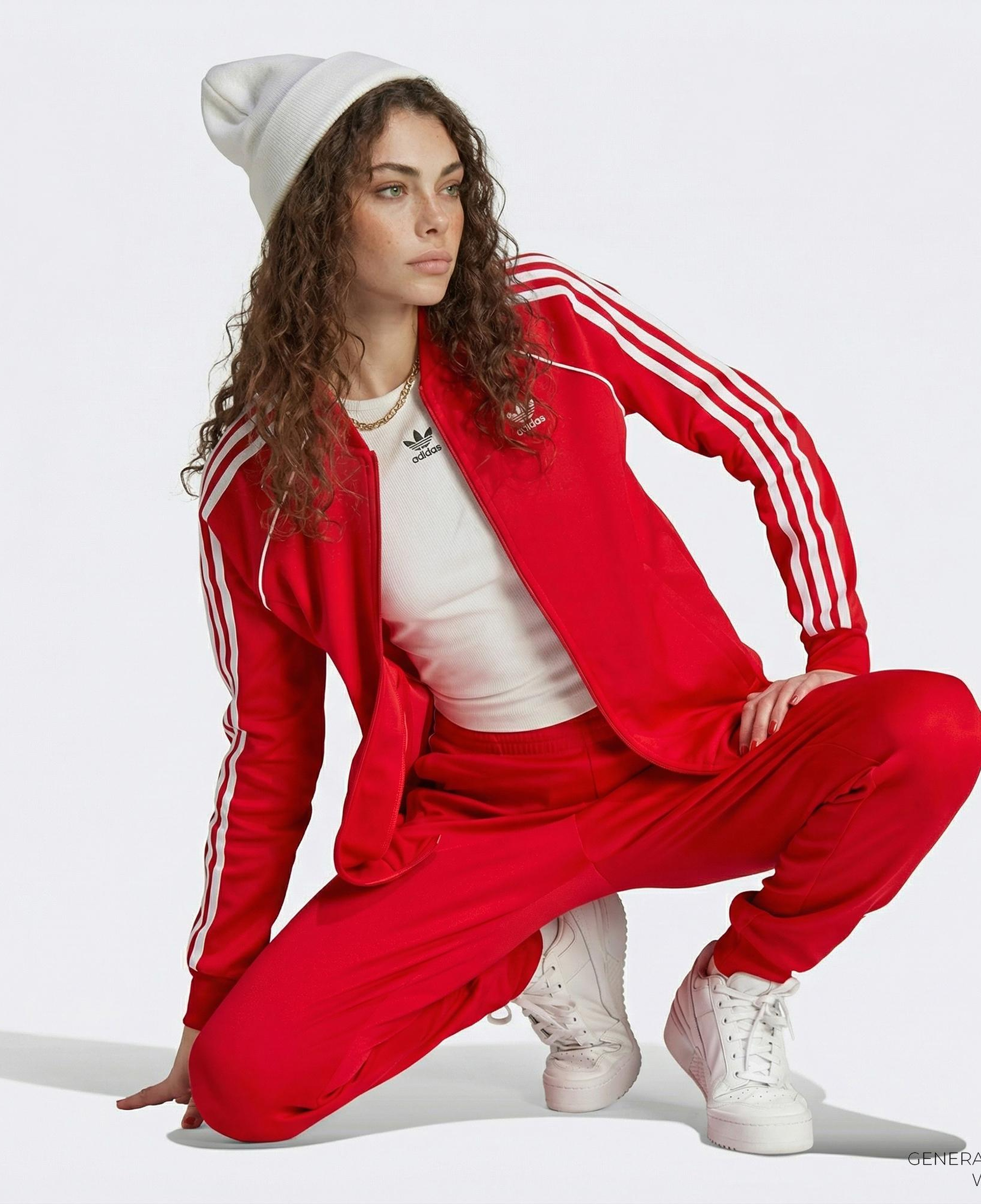 adidas Adicolor Classics Kadın Kırmızı Eşofman Üstü