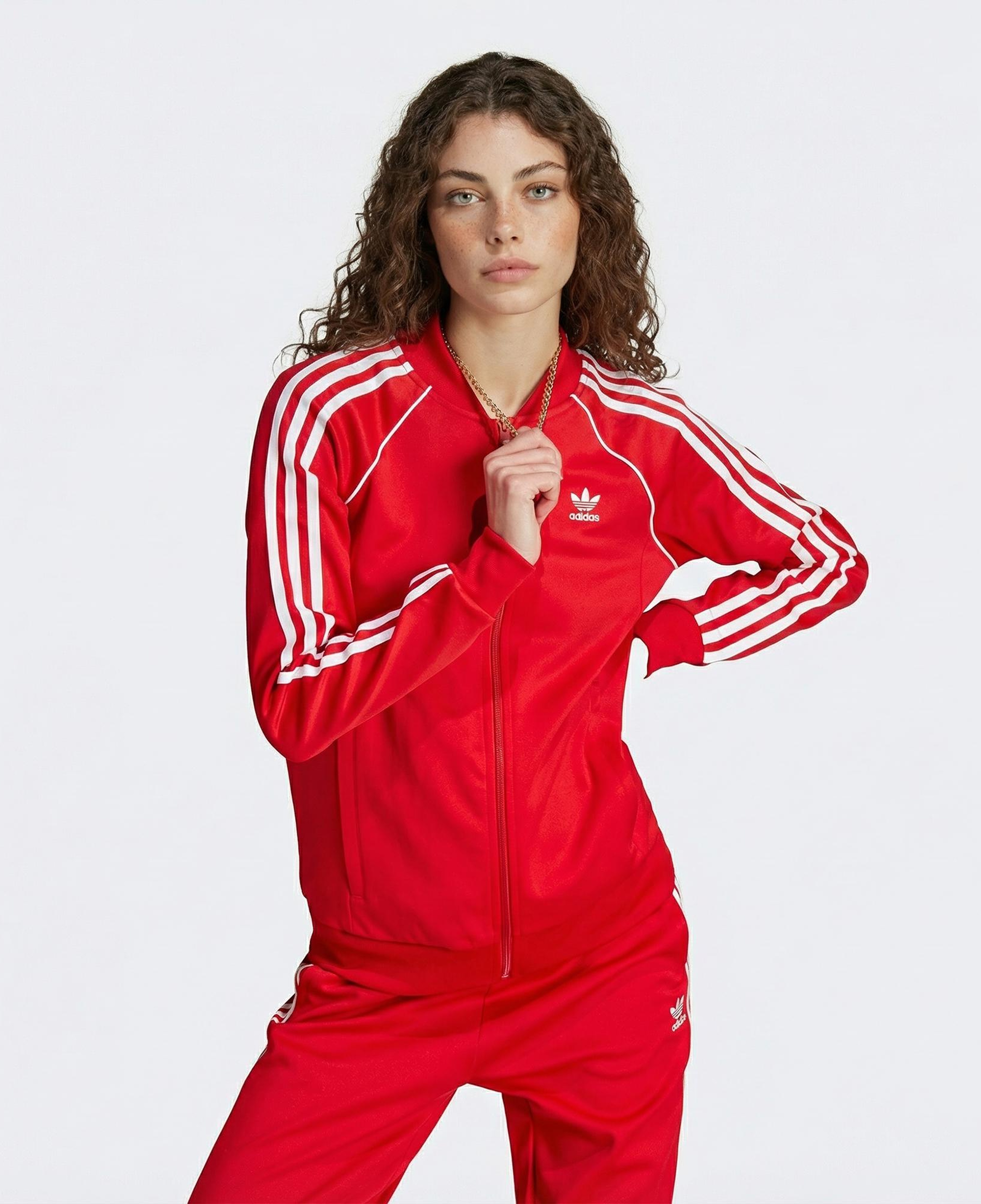adidas Adicolor Classics Kadın Kırmızı Eşofman Üstü