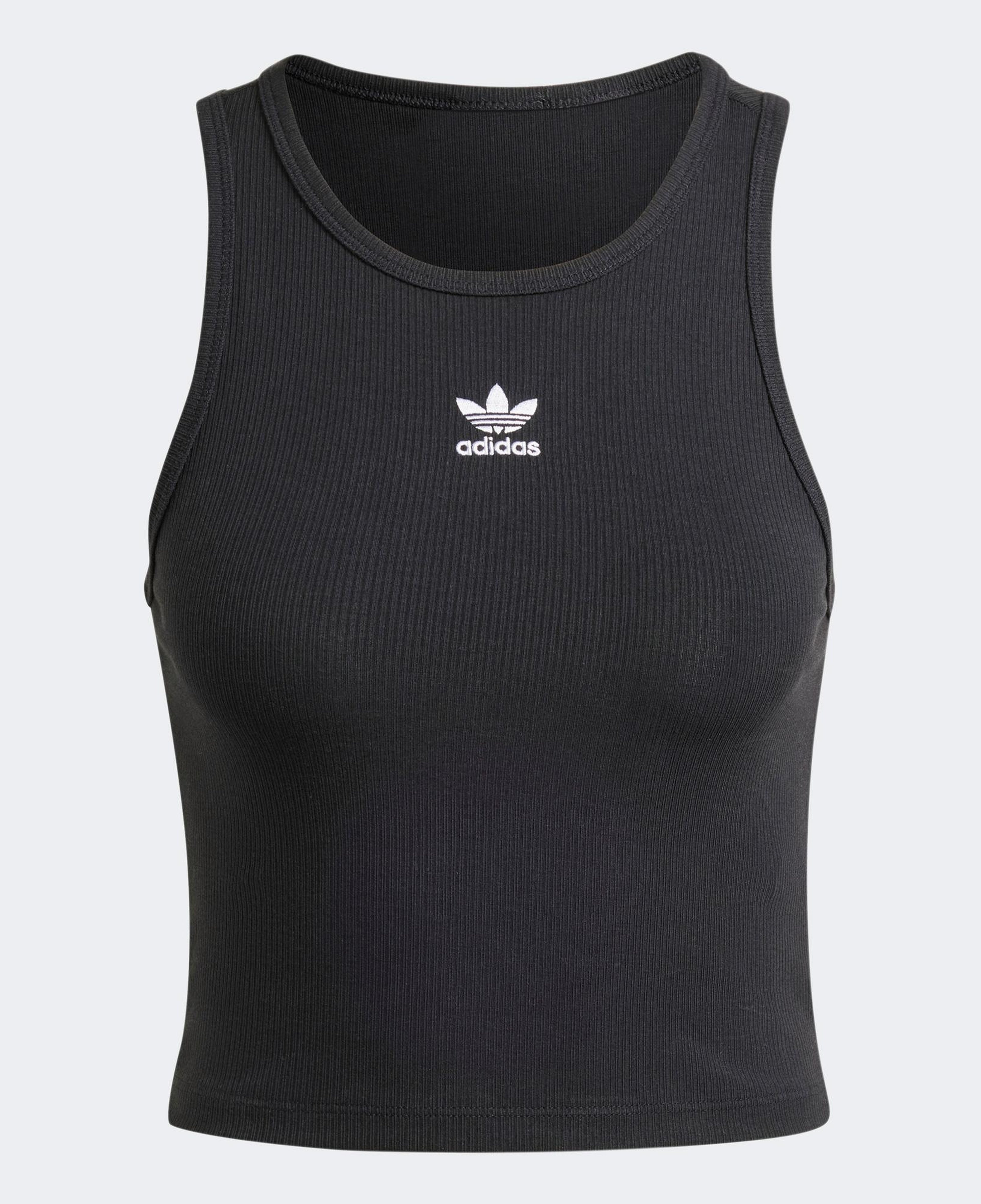 adidas Essentials Ribbed Kadın Siyah Crop Top
