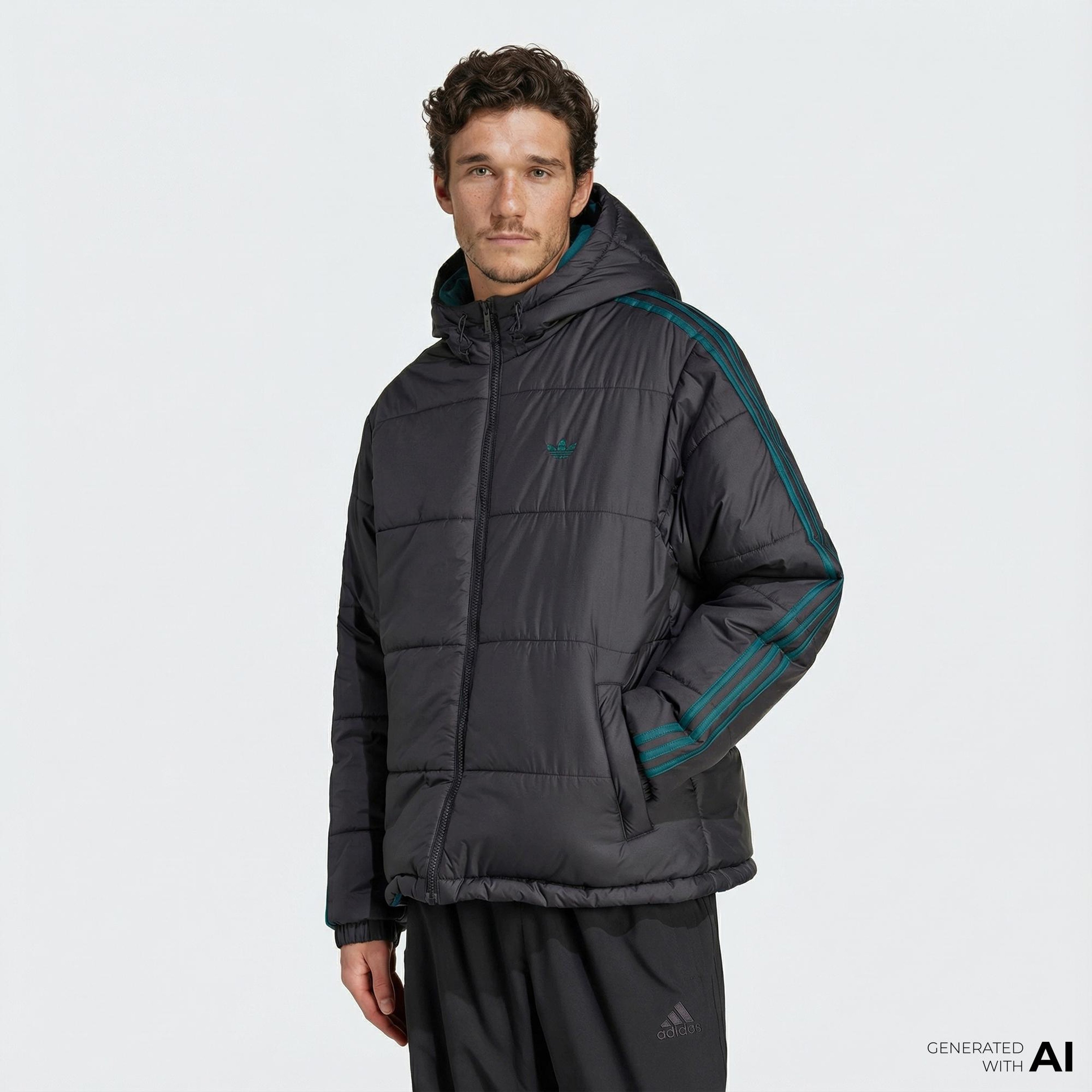 adidas Adicolor Reversible Erkek Siyah Mont