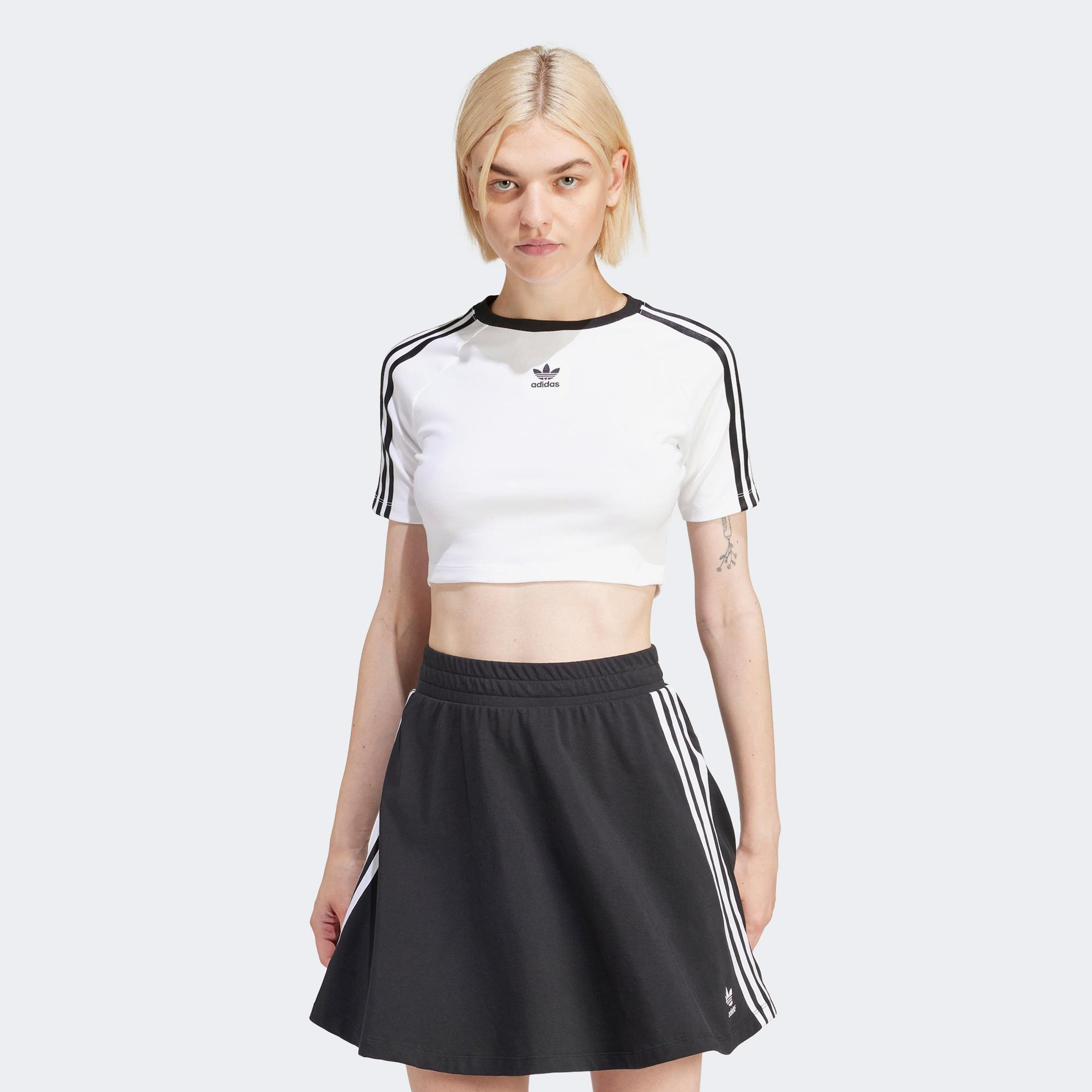 adidas 3S Baby Kadın Beyaz Crop